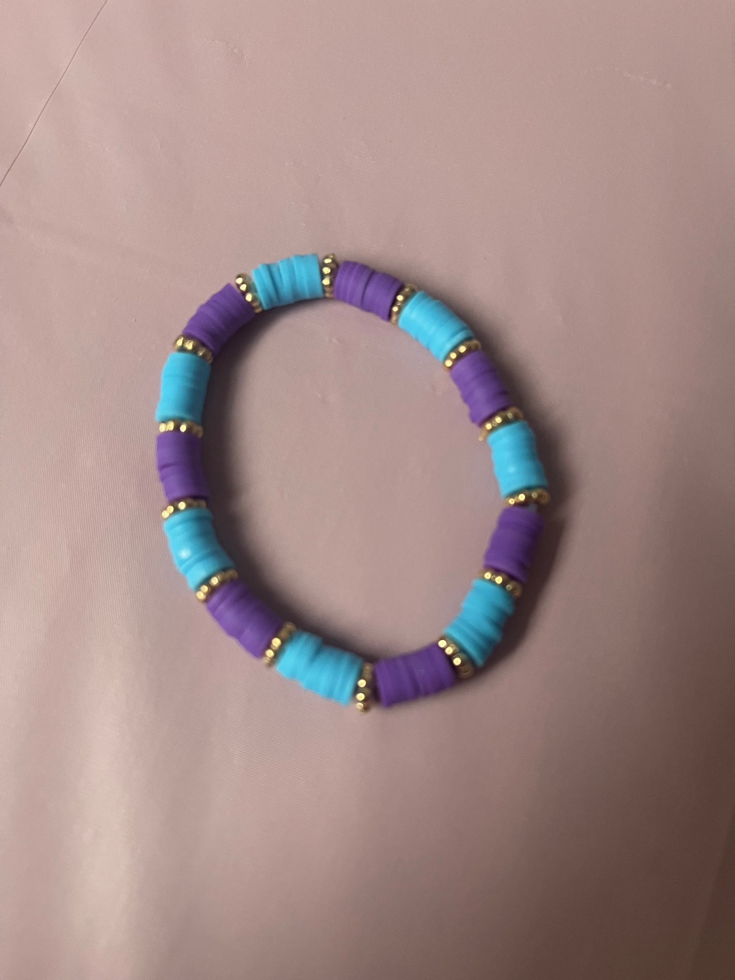#212 Purple & Teal Blue~~Bracelet