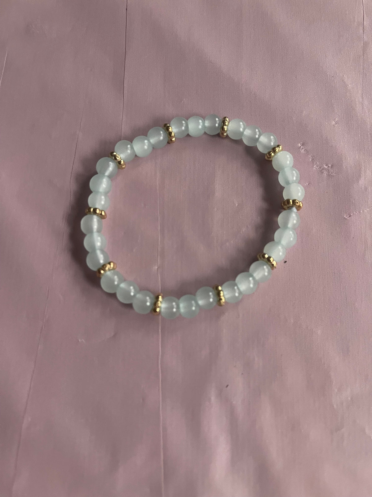 #141 Light Blue & Gold~~Bracelet