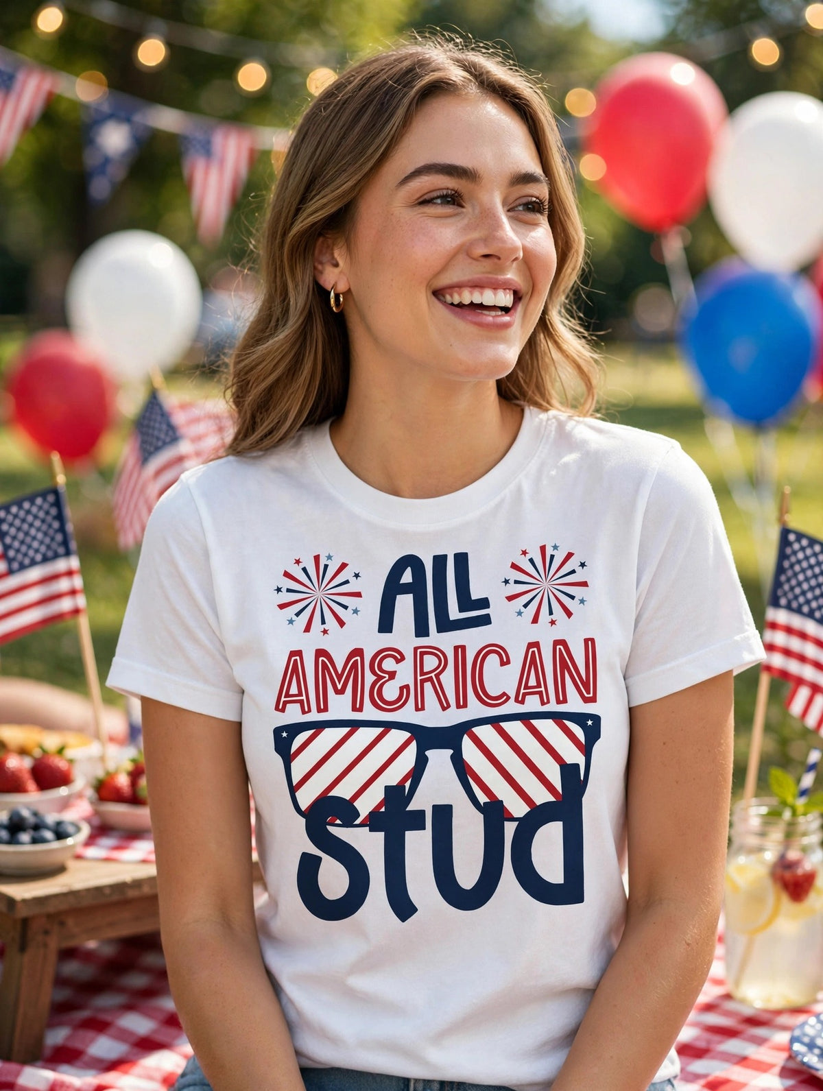 All American Stud-Dtf T-shirt Design