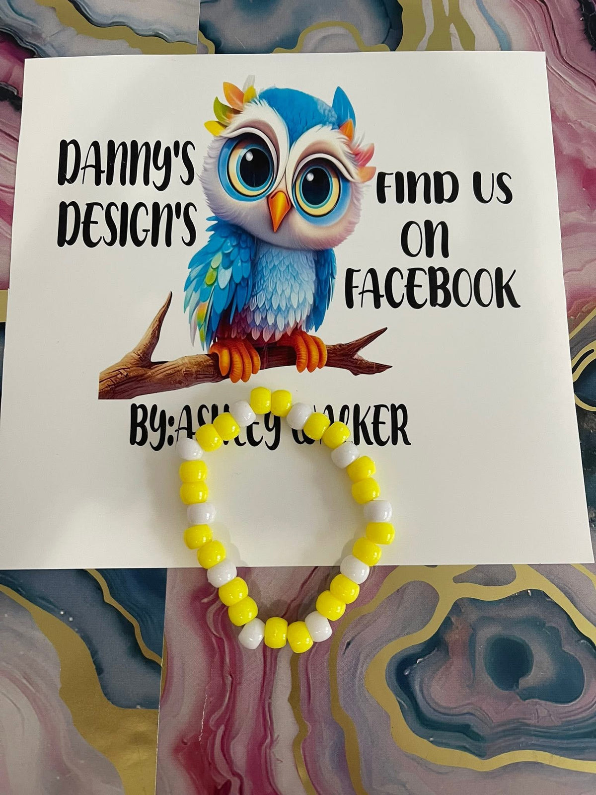 #149 Yellow & White~~Bracelet