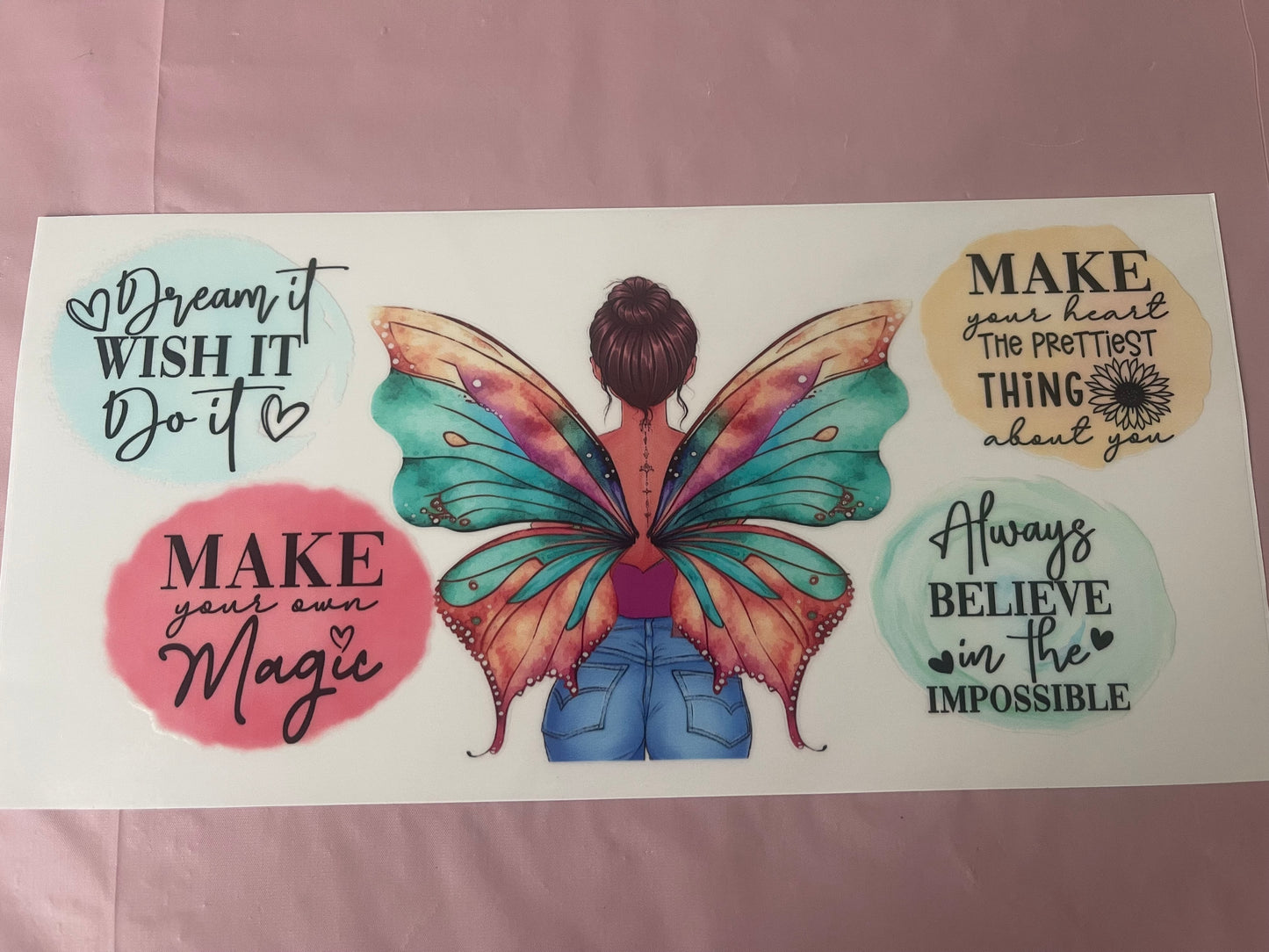 #109 Dream it Wish it Do it~~UV DTF CUP WRAP