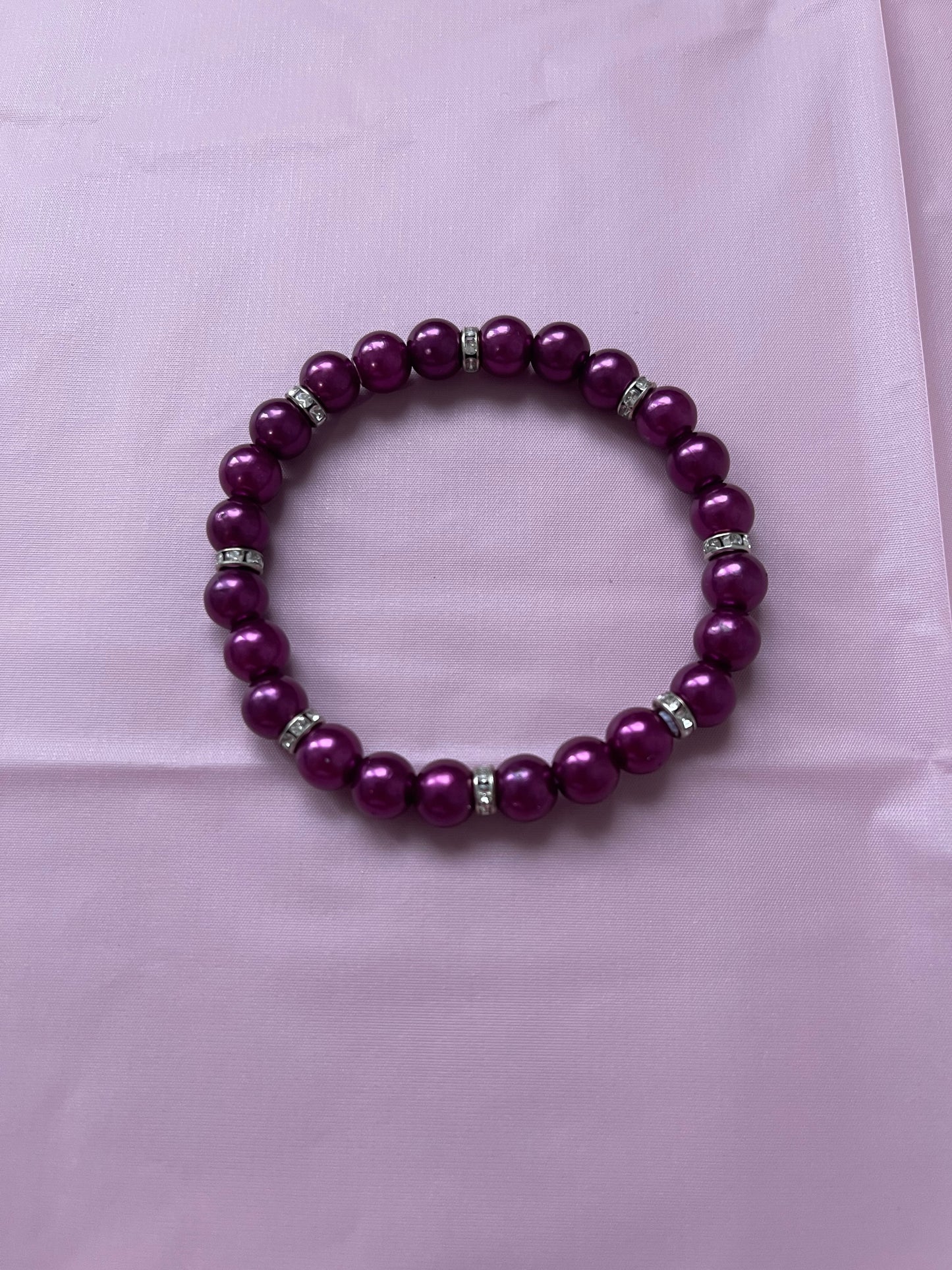 #52 Purple & Silver~~Bracelet