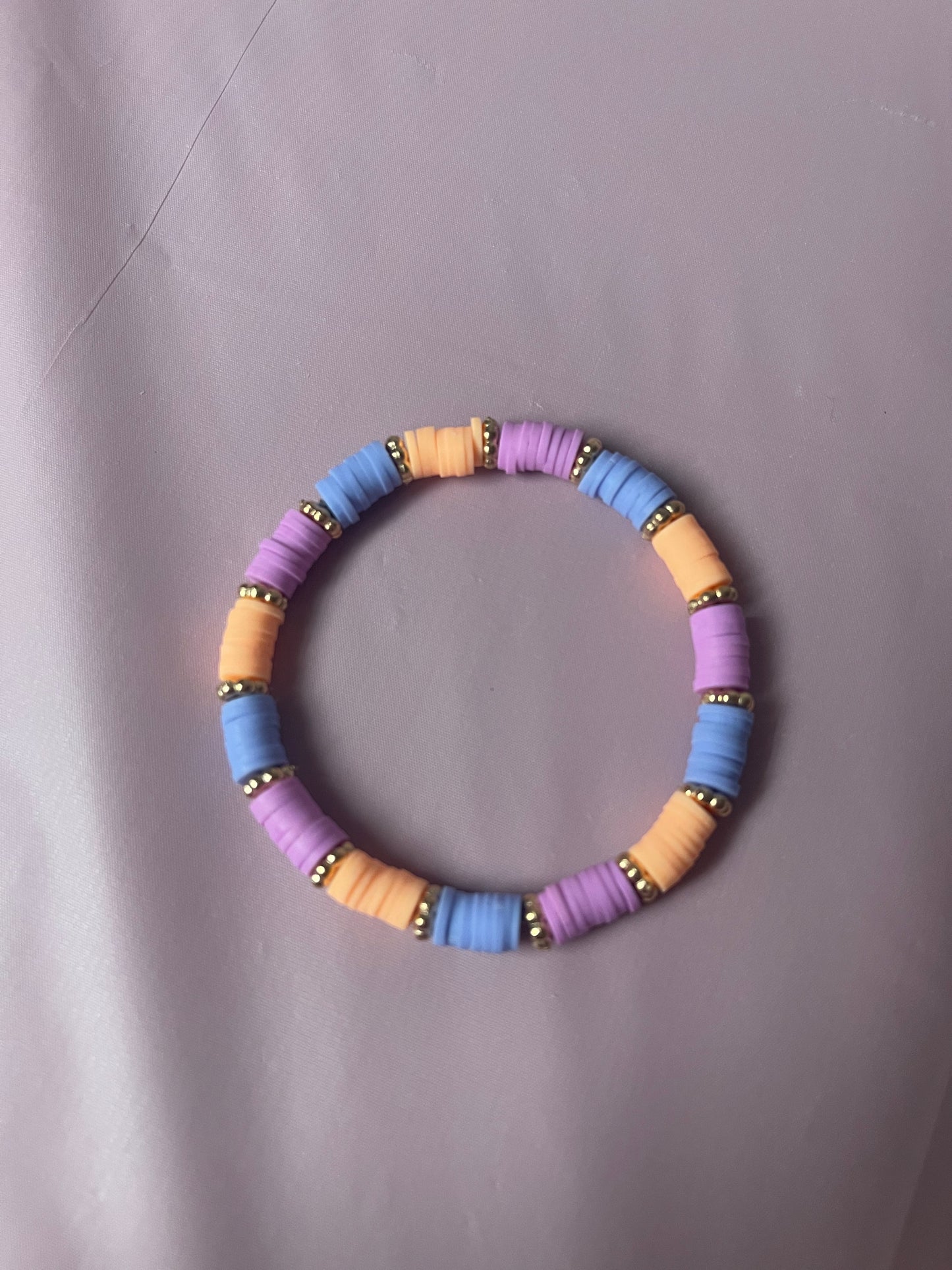 #221 Peach,Blue & Violet~~Bracelet