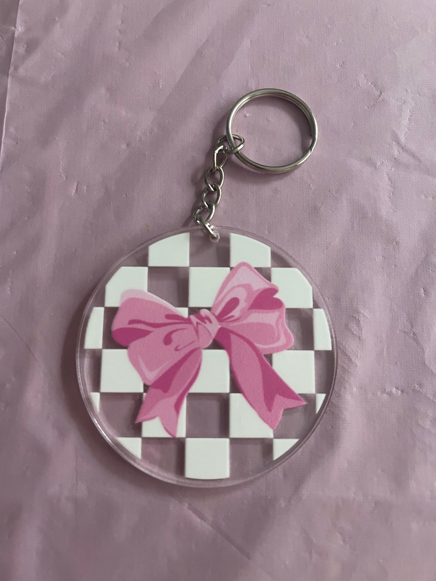 #64 Bubblegum Bow~~Keychain