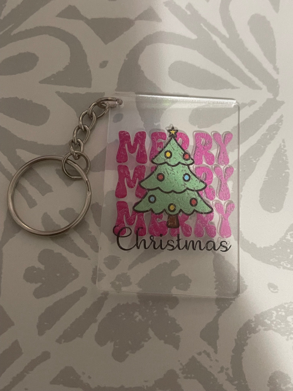 #39 Merry Christmas Tree~~Keychain