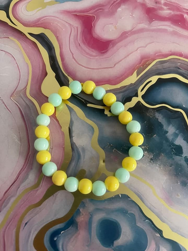 #120 Mint & Yellow~~Bracelet