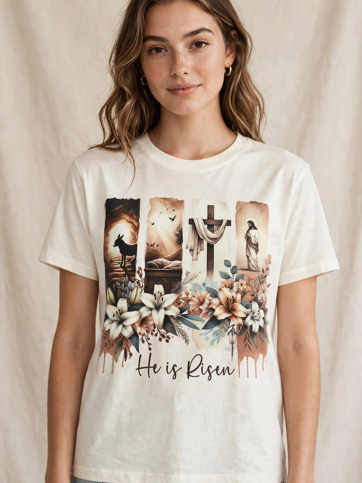 He is Risen Collage-Dtf T-shirt Design