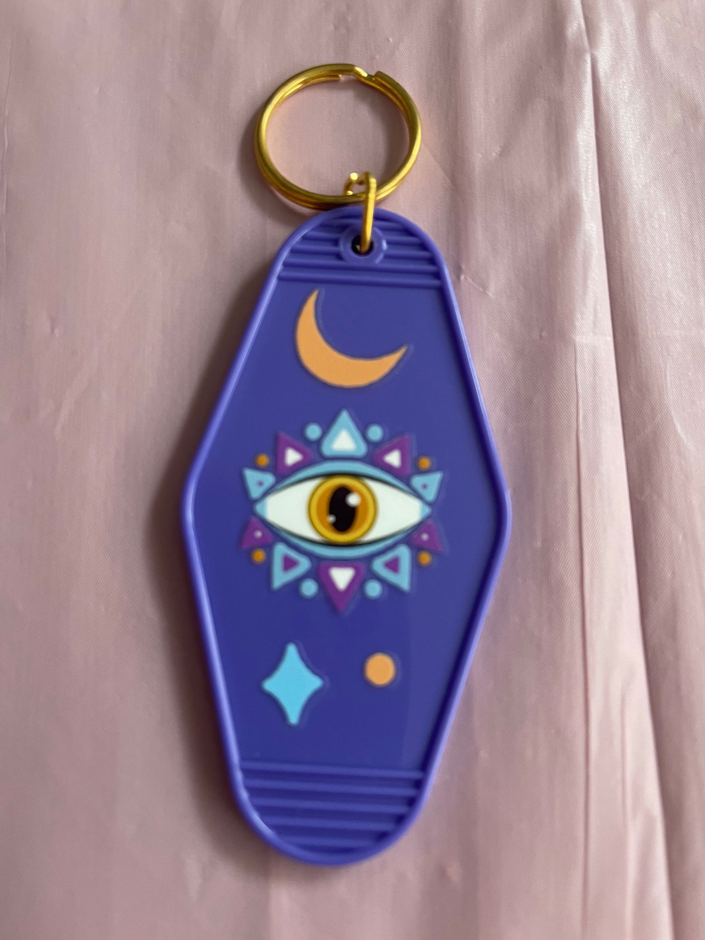 #85 Blue & Purple Eye~~Keychain
