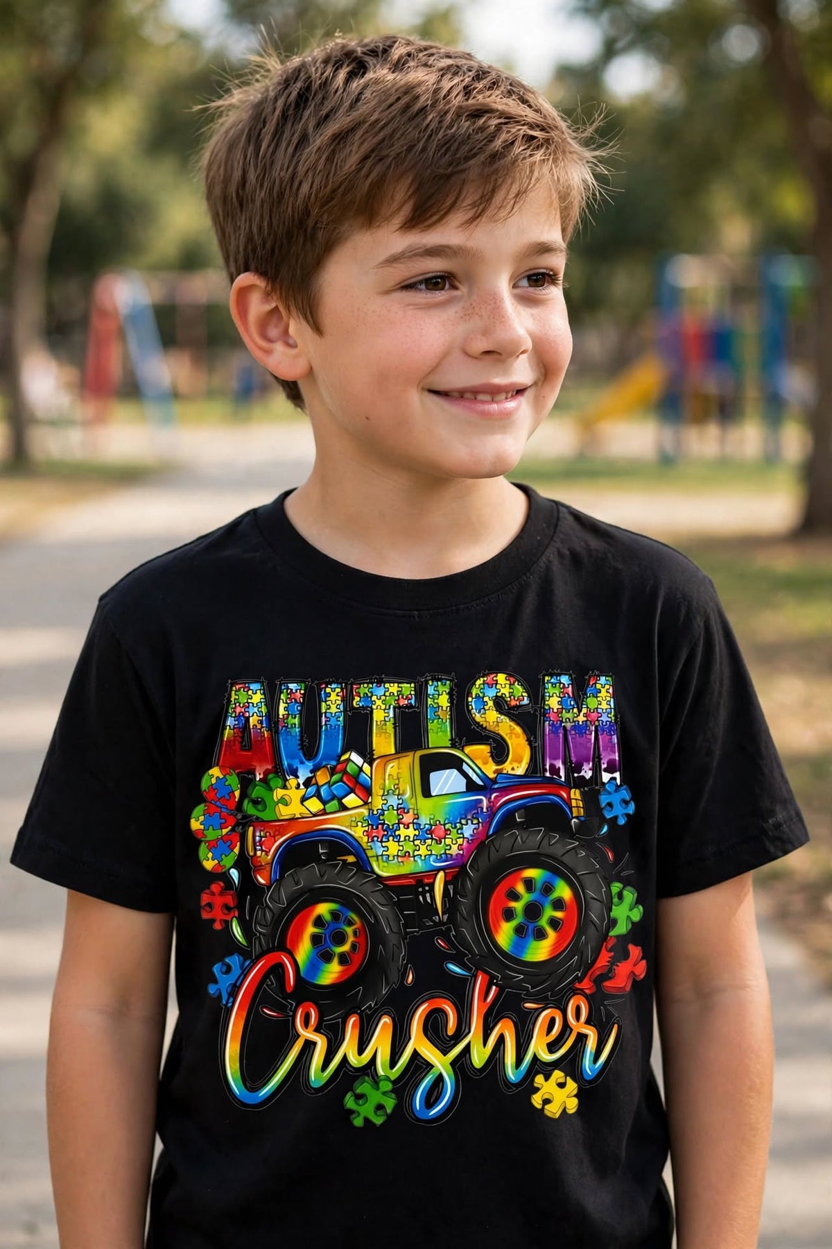 Autism Crusher-Dtf T-shirt Design