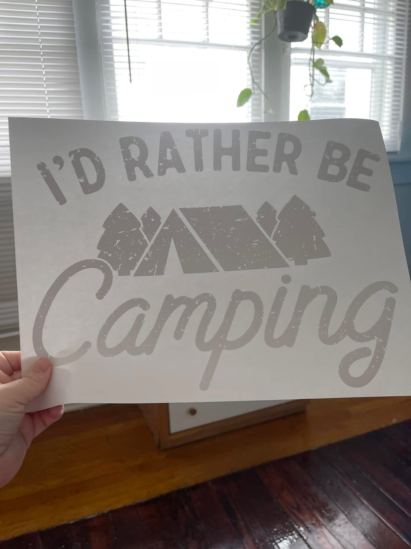 I’d Rather Be Camping~~Screen Print T-shirt Design