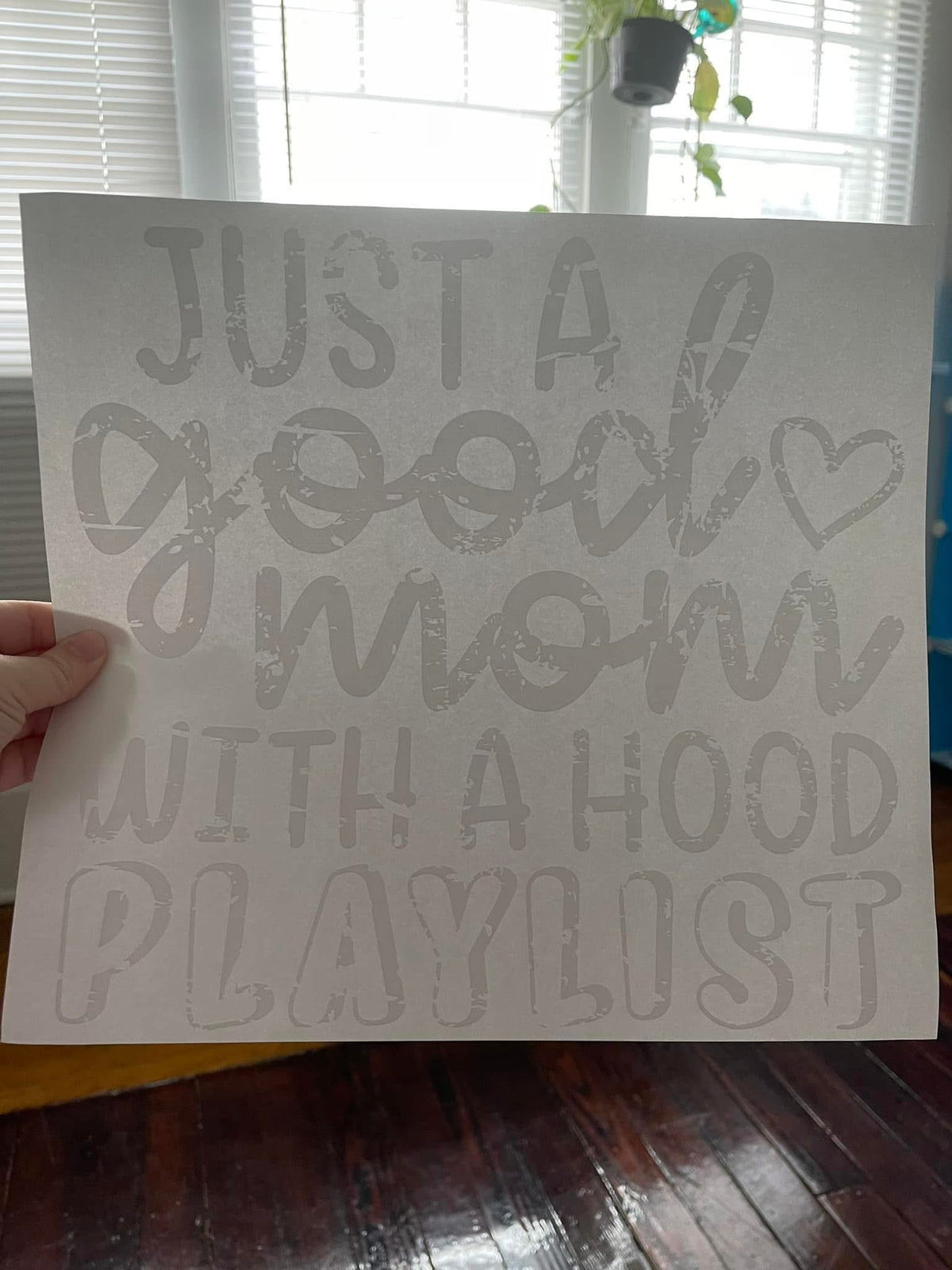 Good Mom with a Hood Playlist~~Screen Print T-Shirt Design