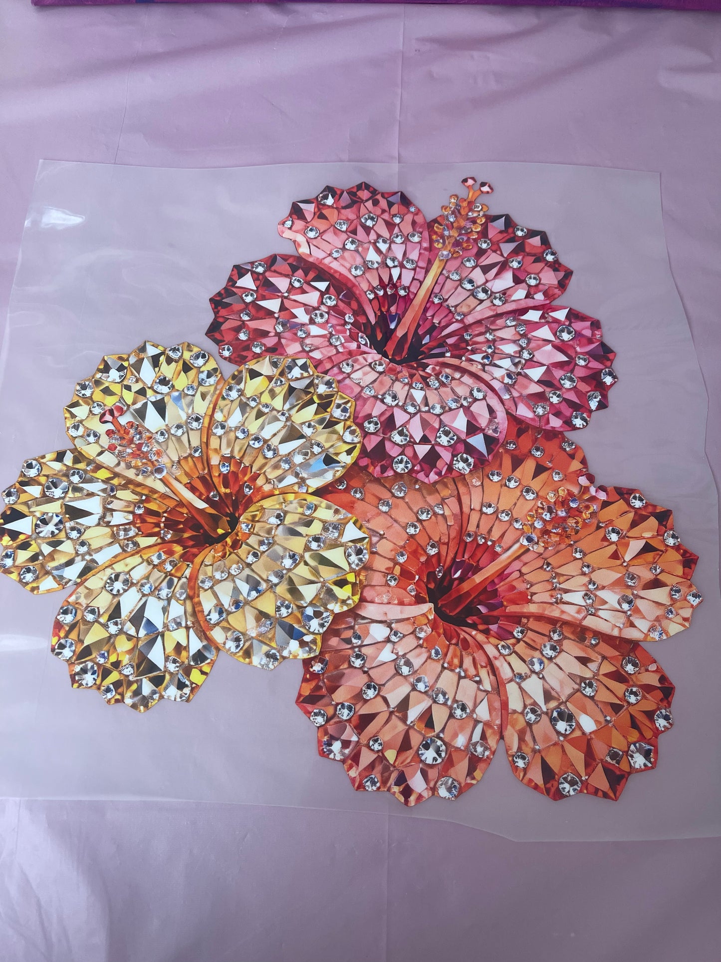 Hibiscus Bling-Dtf T-shirt Design
