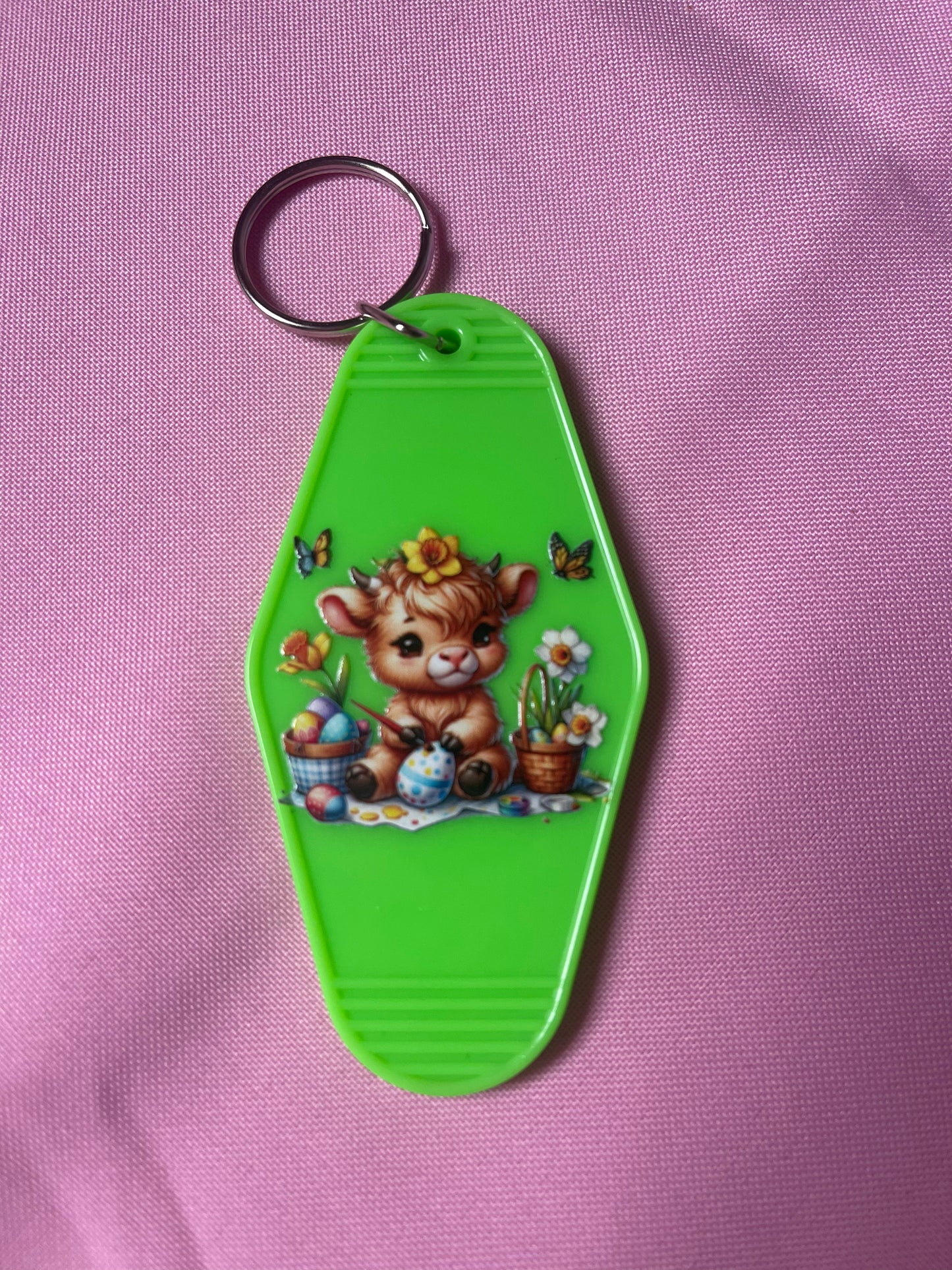 #141 Flower Cow~~Keychain