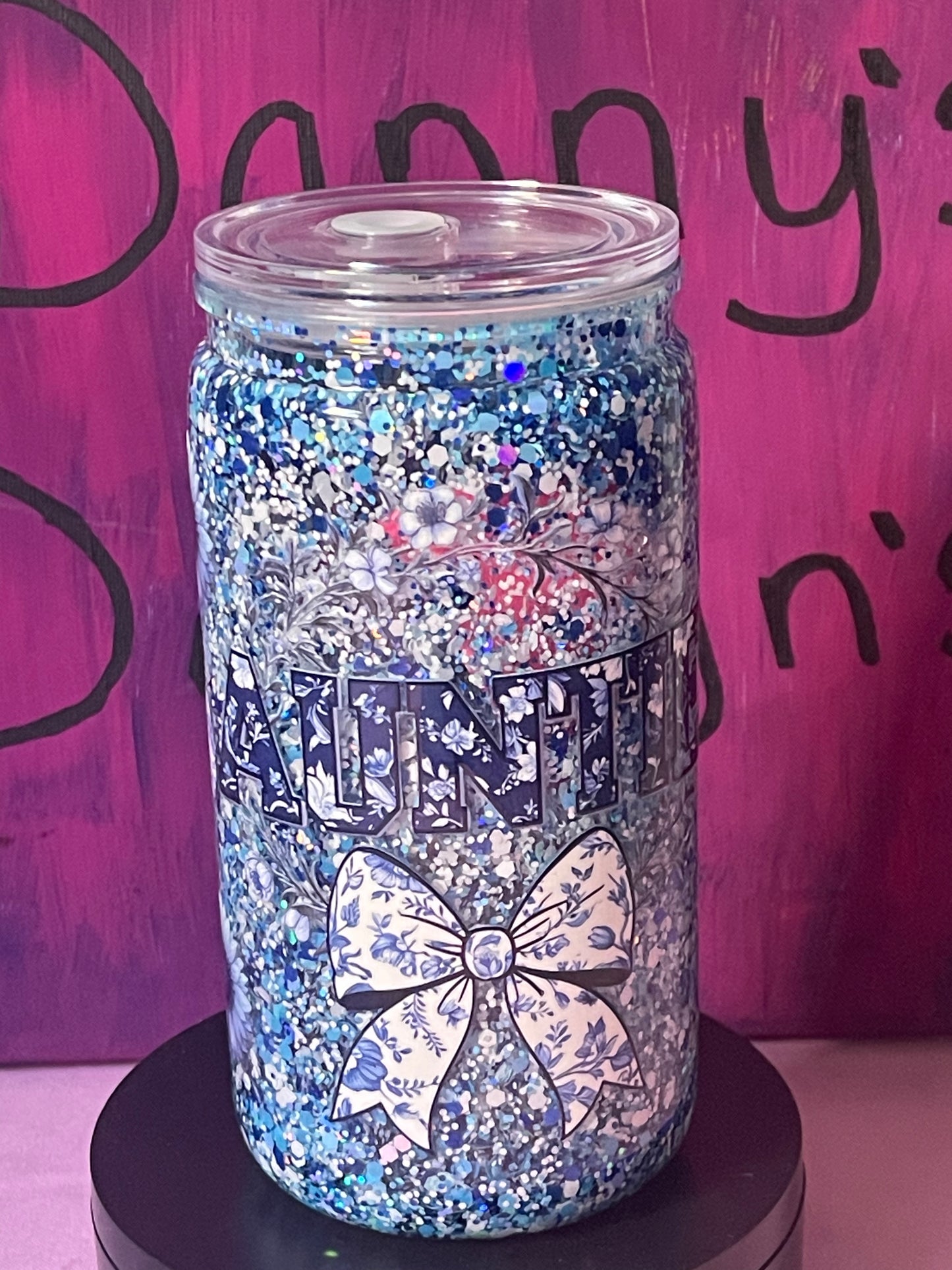 Auntie in Bloom - 16oz Snow Globe Cup