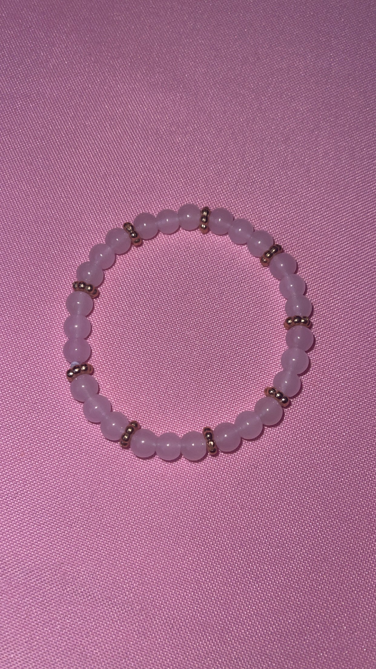 #224 Baby Pink & Gold~~Bracelet