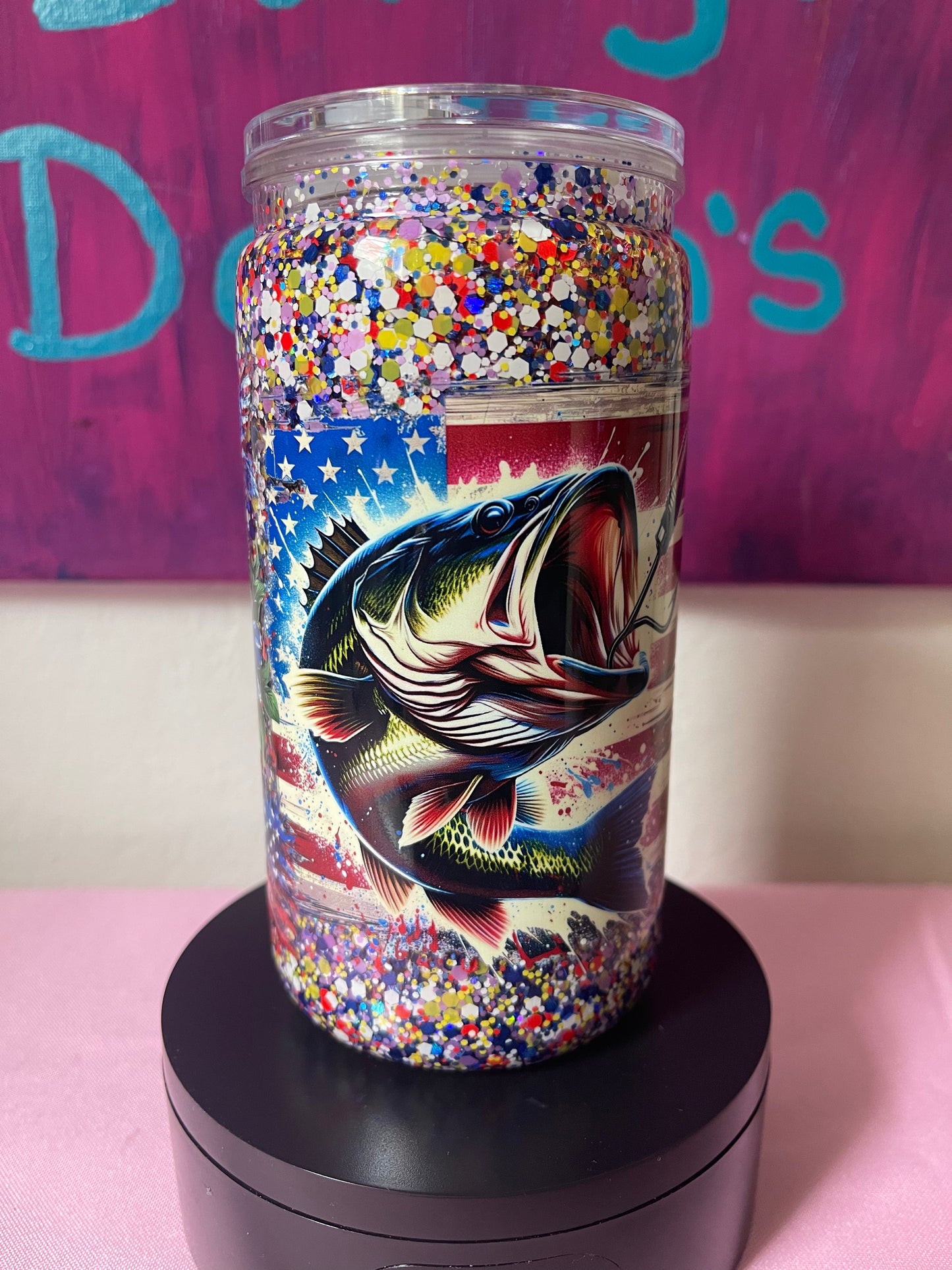 USA Fisher - 16oz Snow Globe Cup