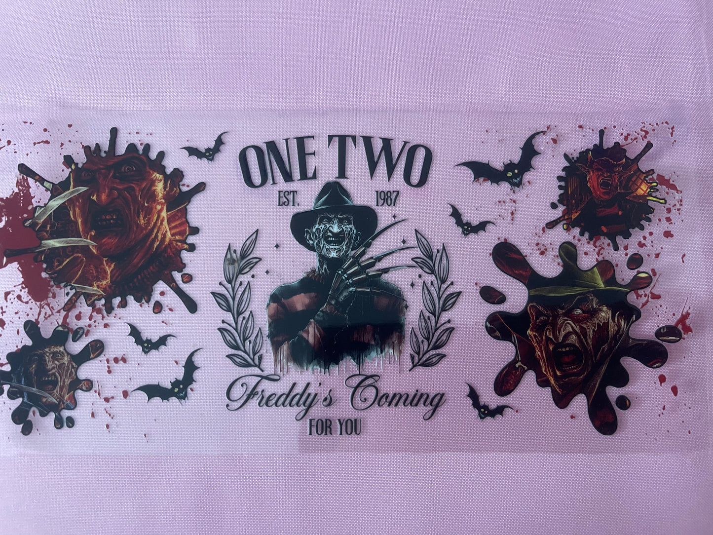 #196 One Two Freddy-16oz UV Cup Wrap
