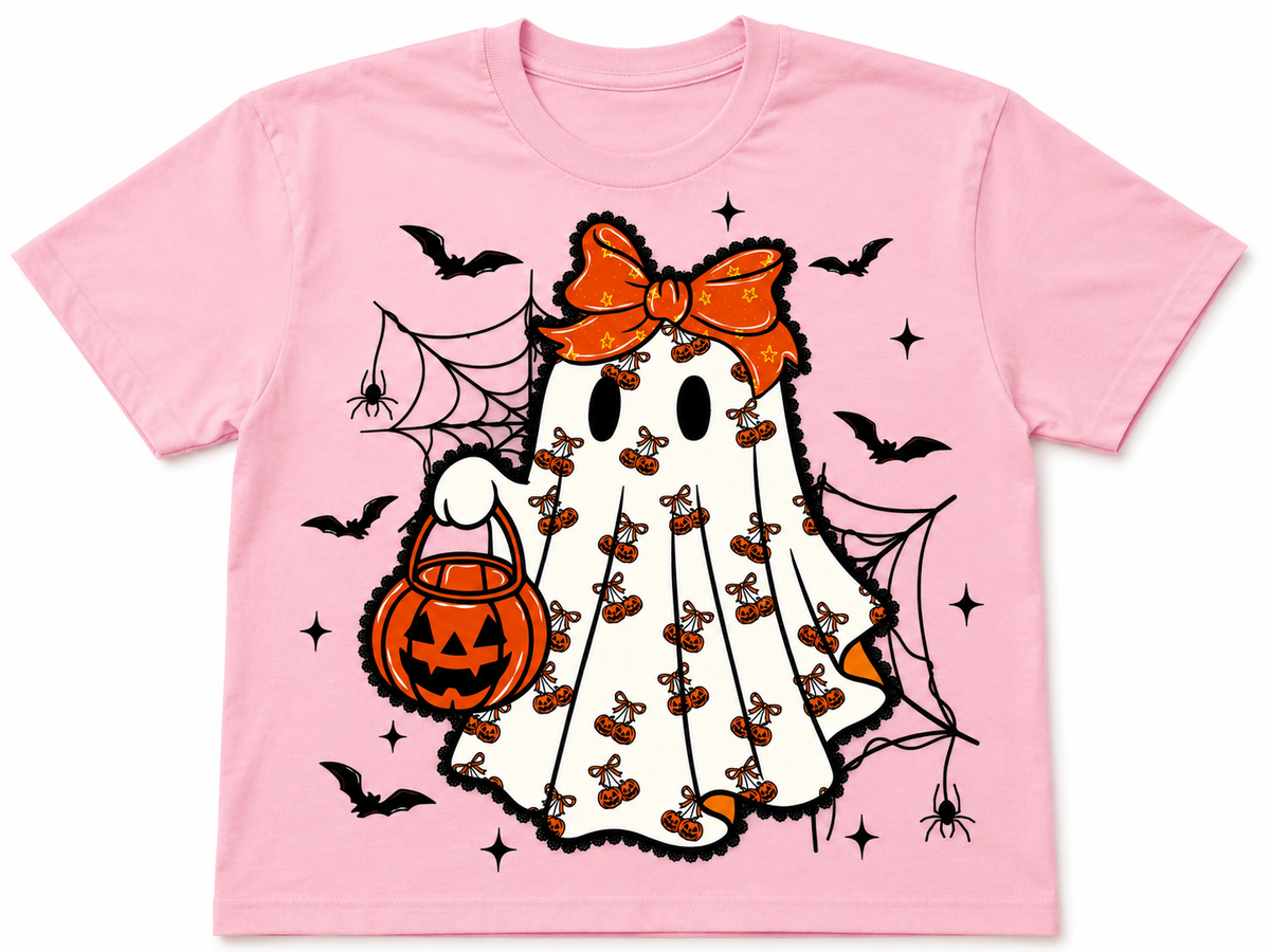 Ghost Pumpkin-Dtf T-shirt Design