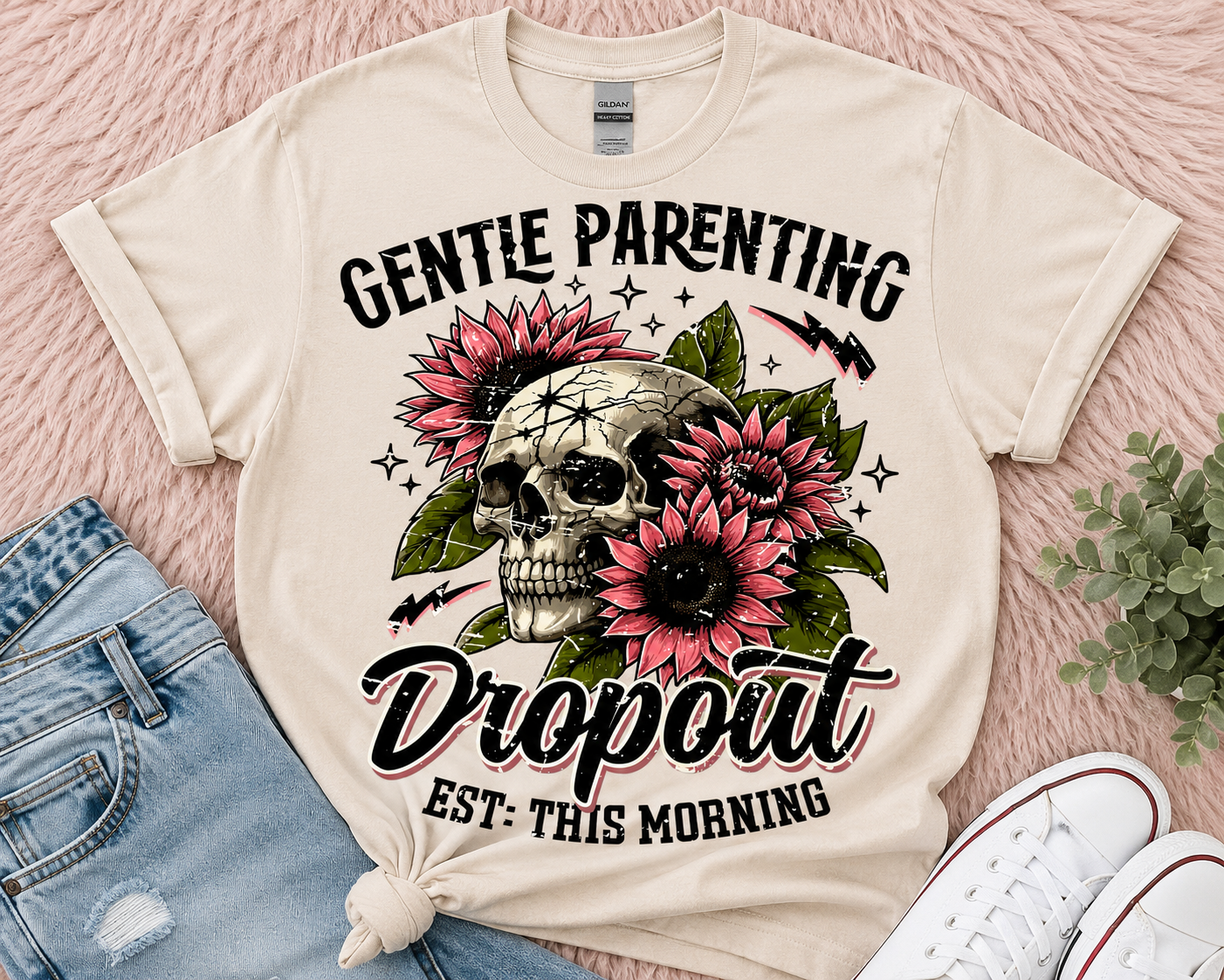 Gentle Parenting Dropout-Dtf T-shirt Design
