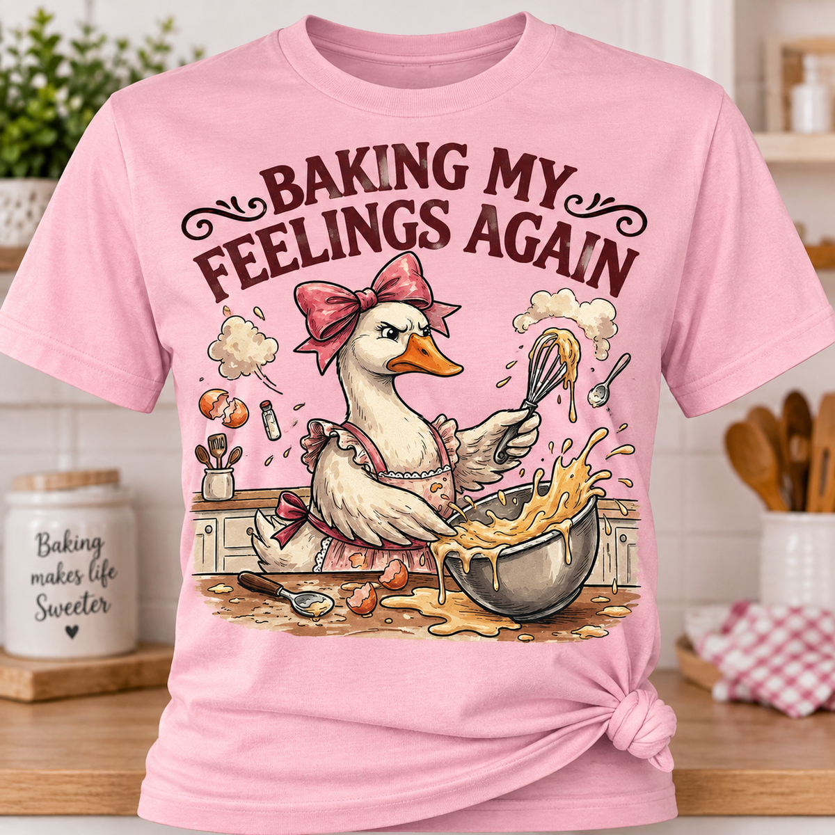 Baking My Feelings Again-Dtf T-shirt Design