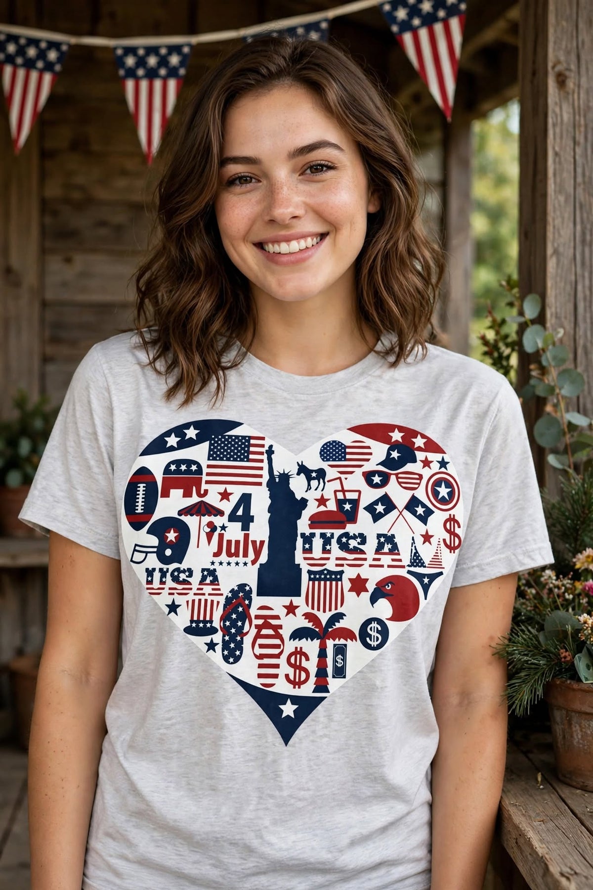 Heart of America-Dtf T-shirt Design