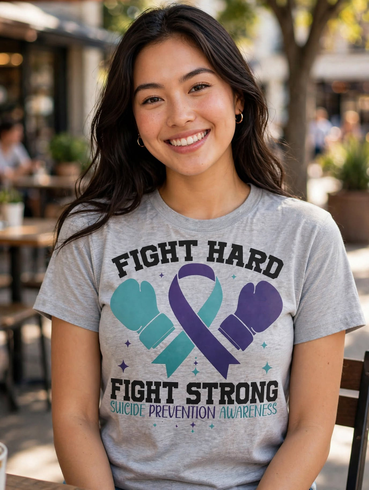 Fight Hard Fight Strong-Dtf T-shirt Design