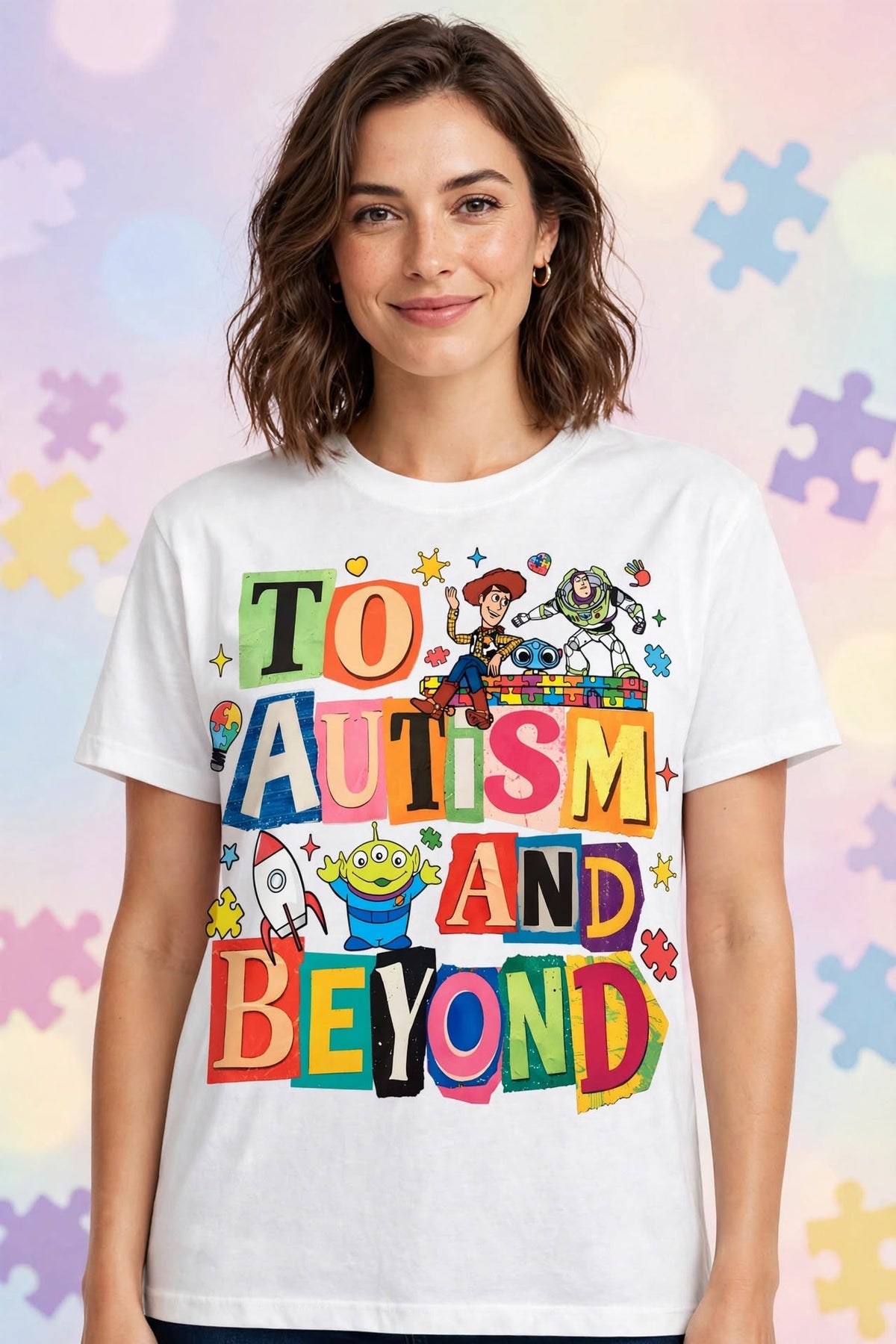 To Autism & Beyond-Dtf T-shirt Design