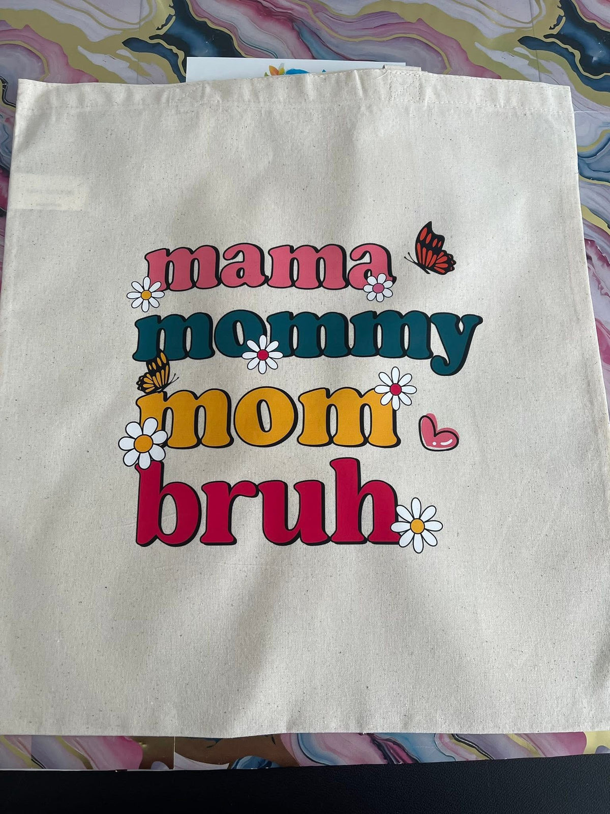 Mama,Mommy,Mom,Bruh~~Tote Bags