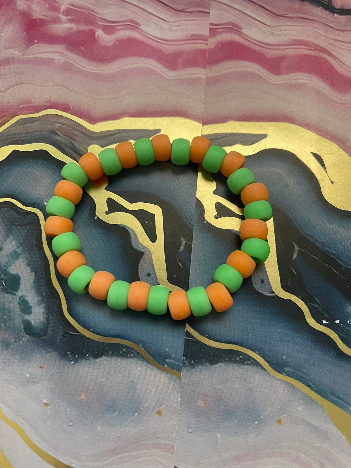 #35 Green & Orange~~Bracelet