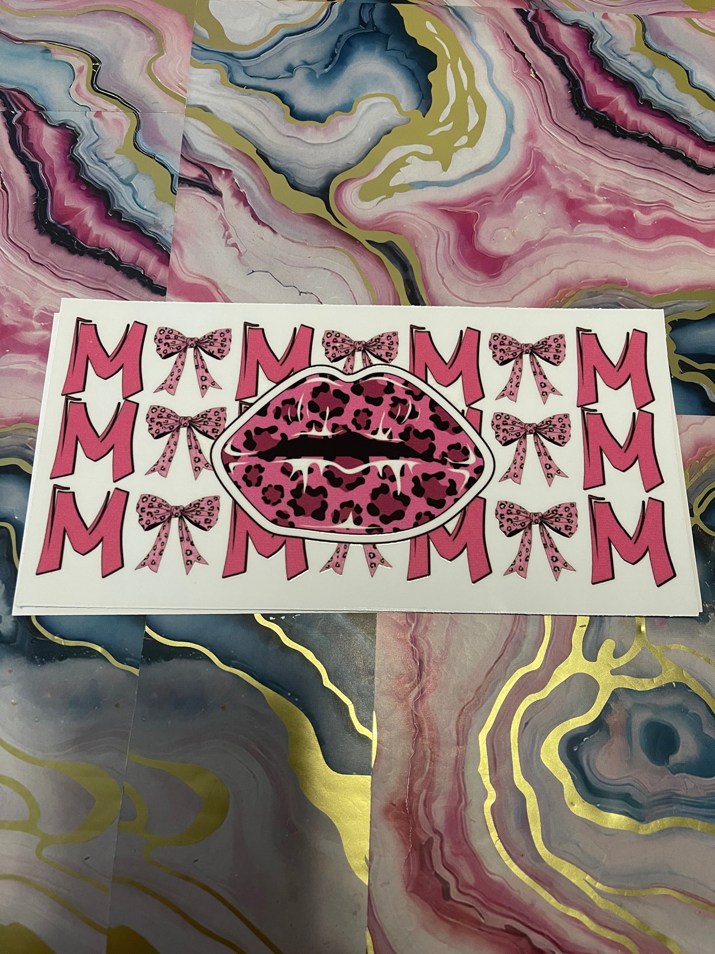 #13 Bow Mama~~UV DTF CUP WRAP