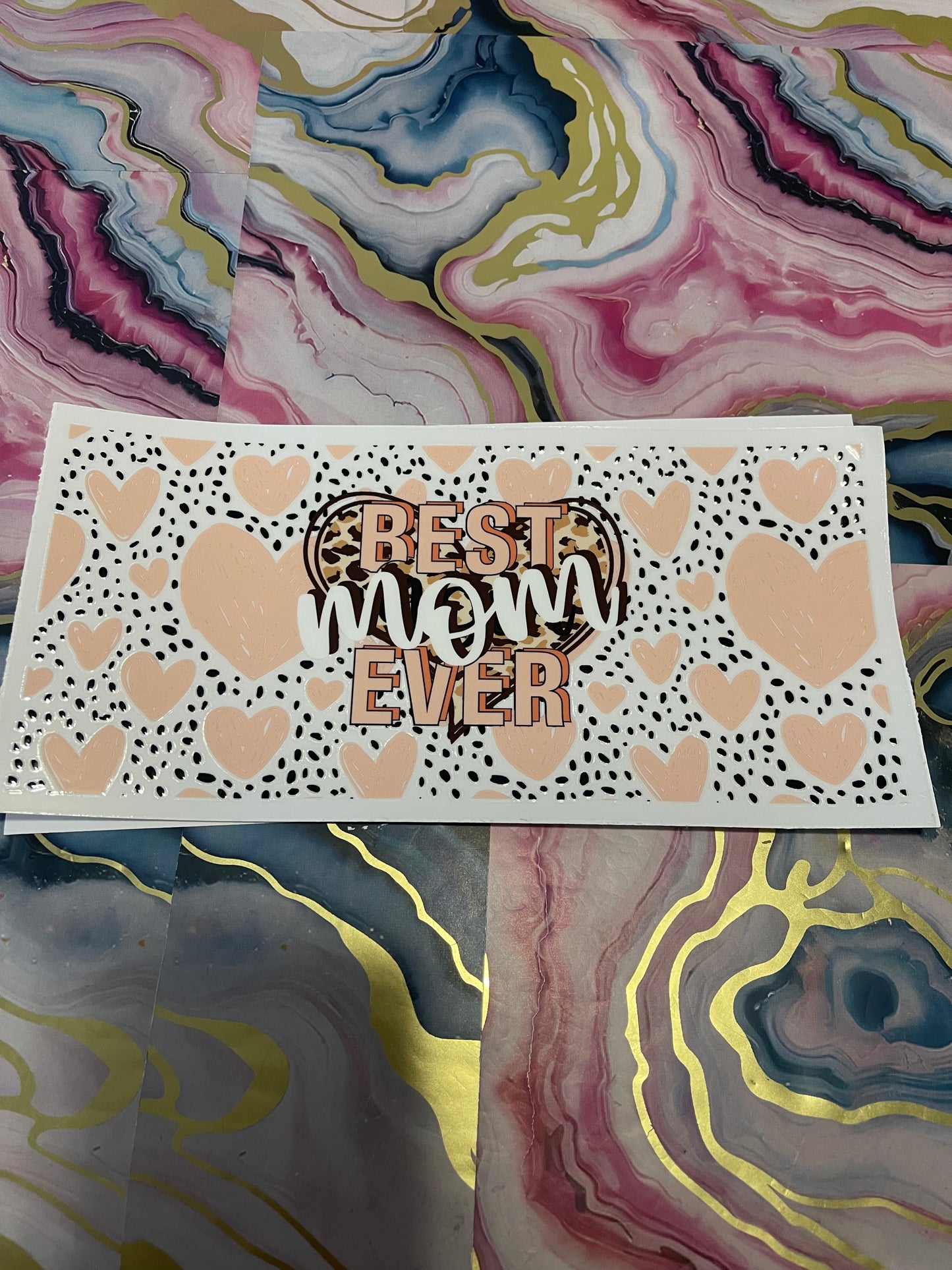 #08 Best Mom Ever~~UV DTF CUP WRAP