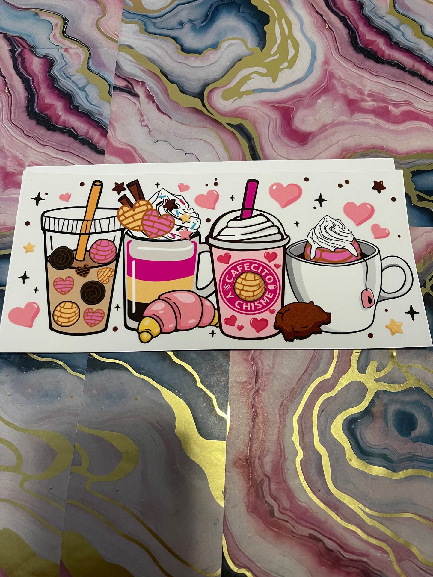 #02 Pink Latte~~UV DTF CUP WRAP