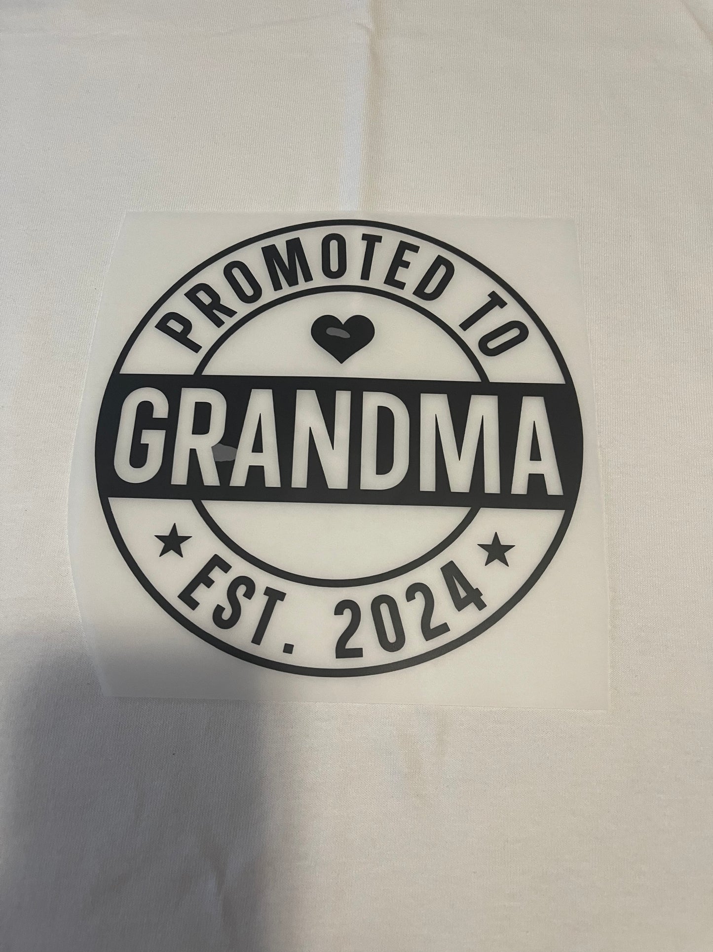 Promoted to Grandma EST.2024-Dtf T-shirt Design