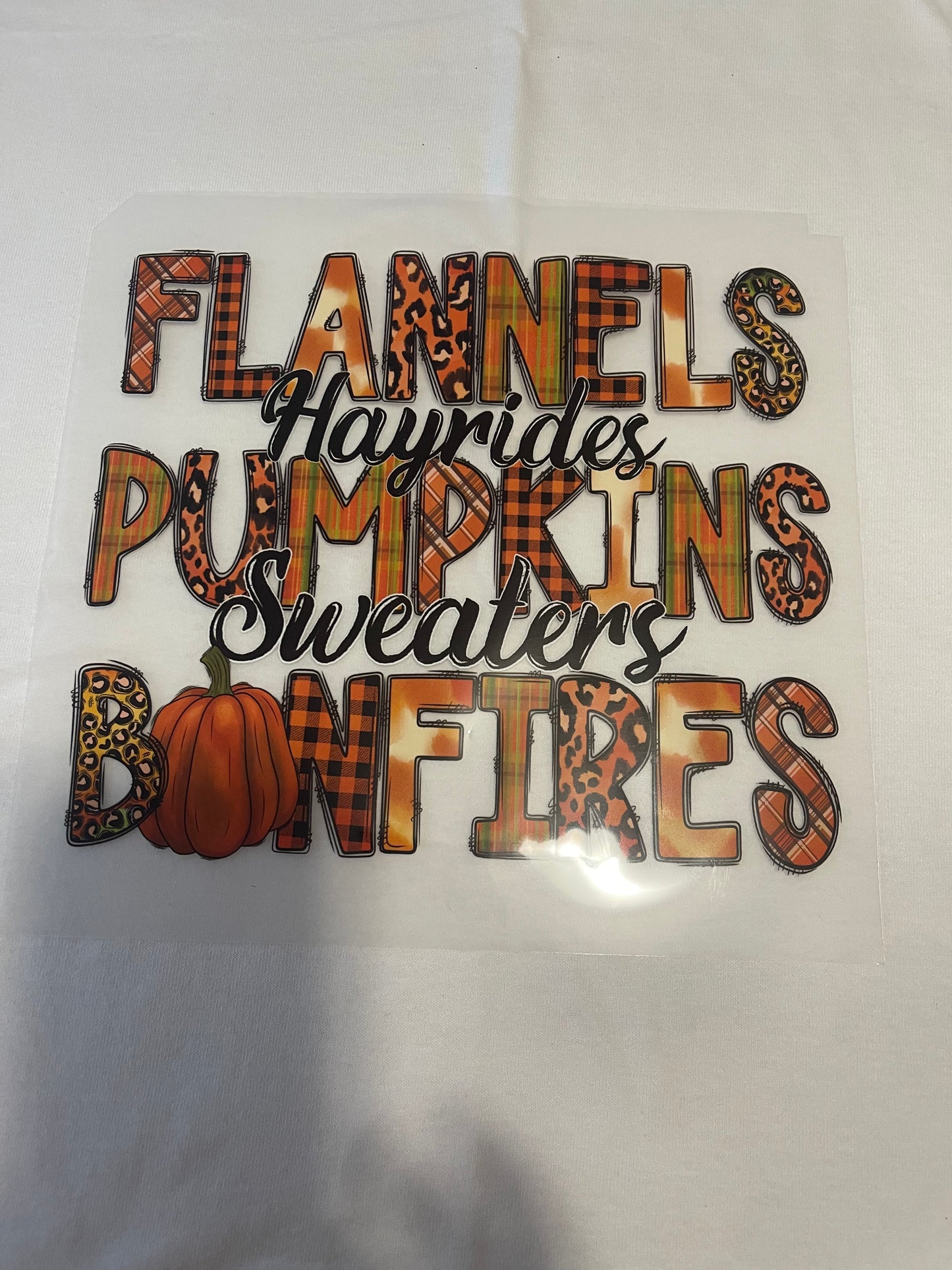 Flannels Pumpkin Bonfires-Dtf T-shirt Design