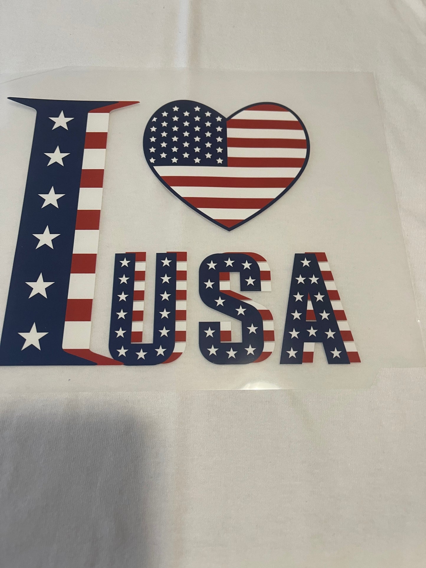 I Heart USA-Dtf T-shirt Design
