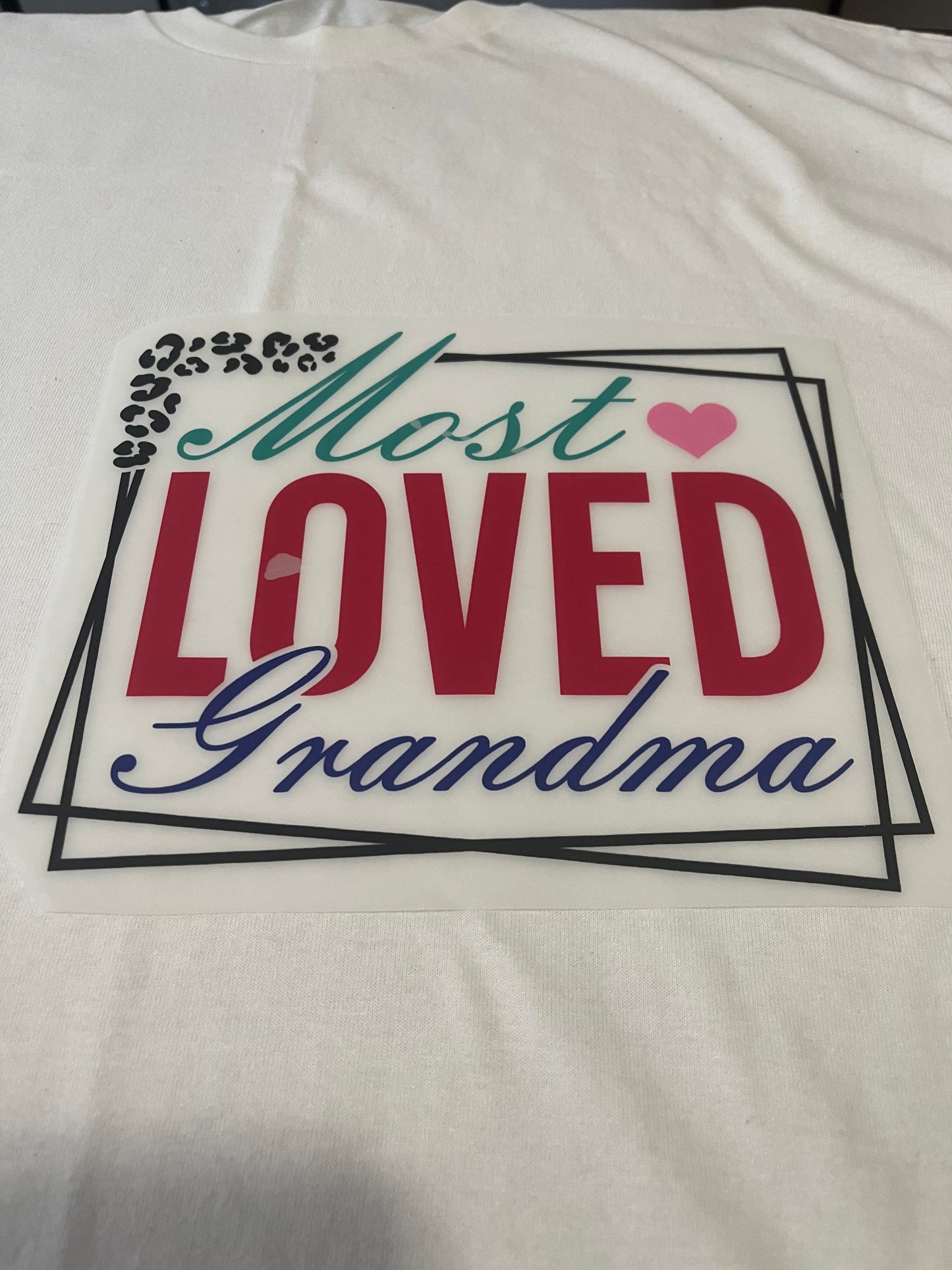 Most Loved Grandma-Dtf T-shirt Design