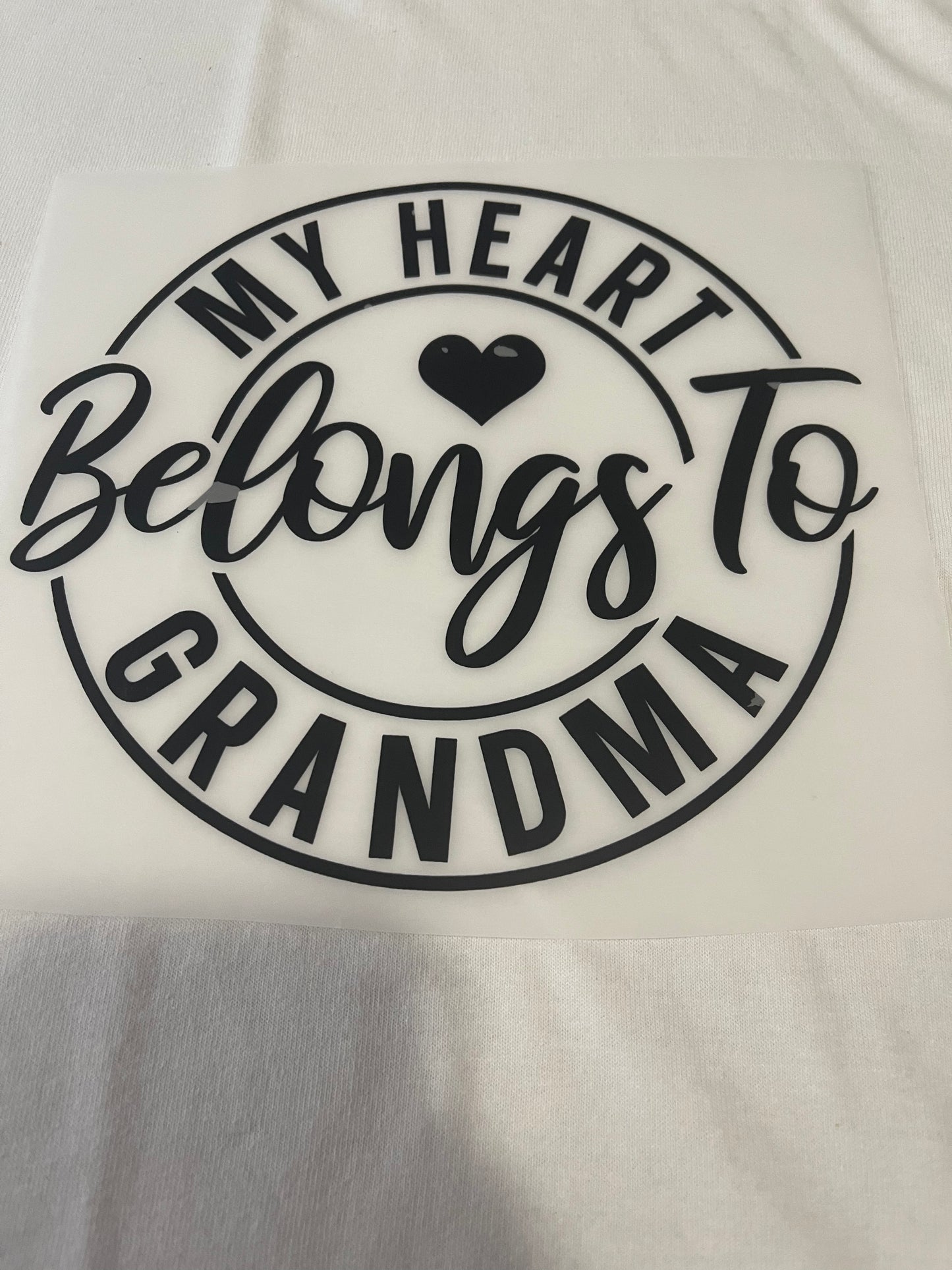 My Heart Belongs To Grandma-Dtf T-shirt Design