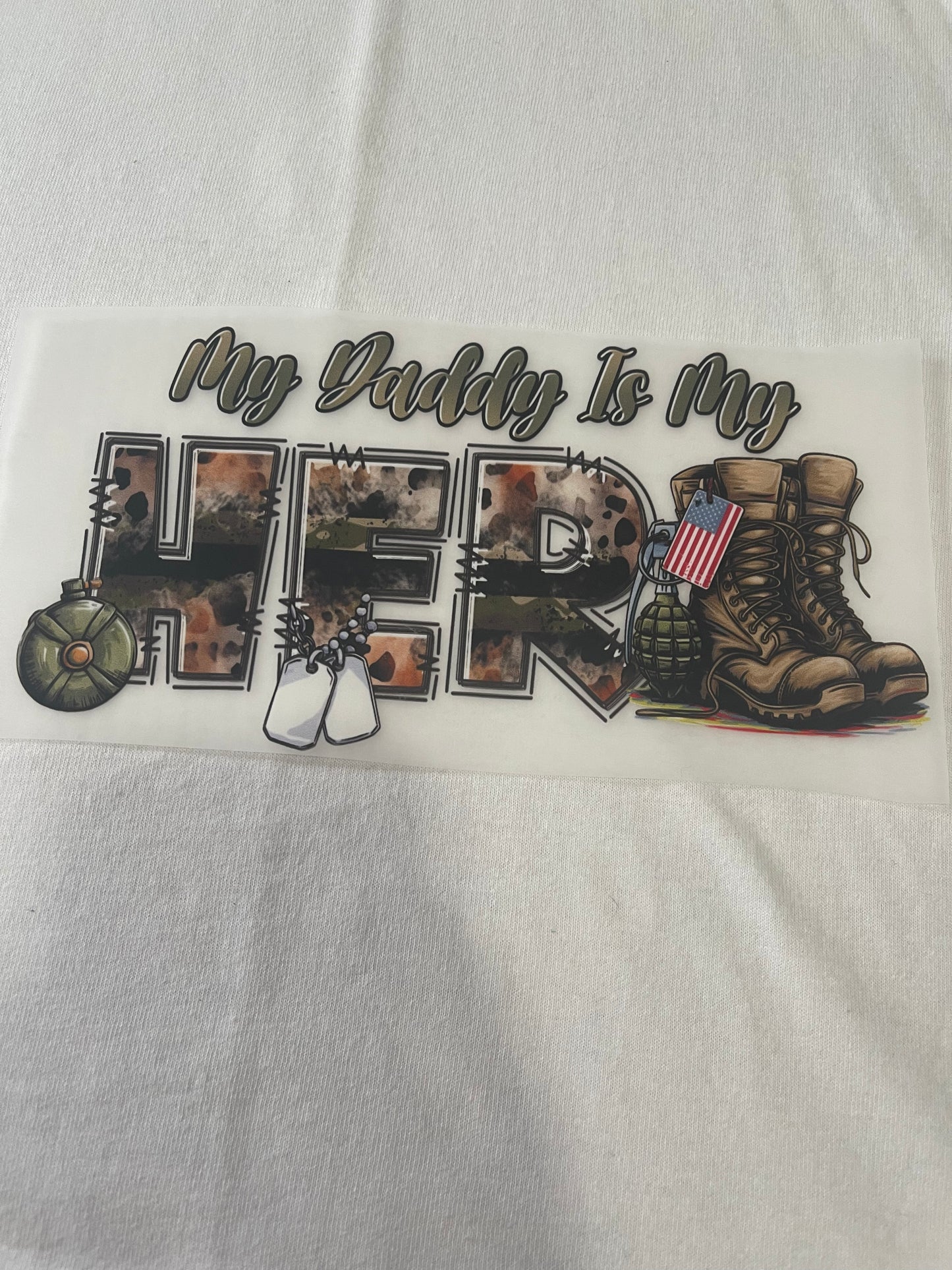 Daddy Is My Hero-Dtf T-shirt Design