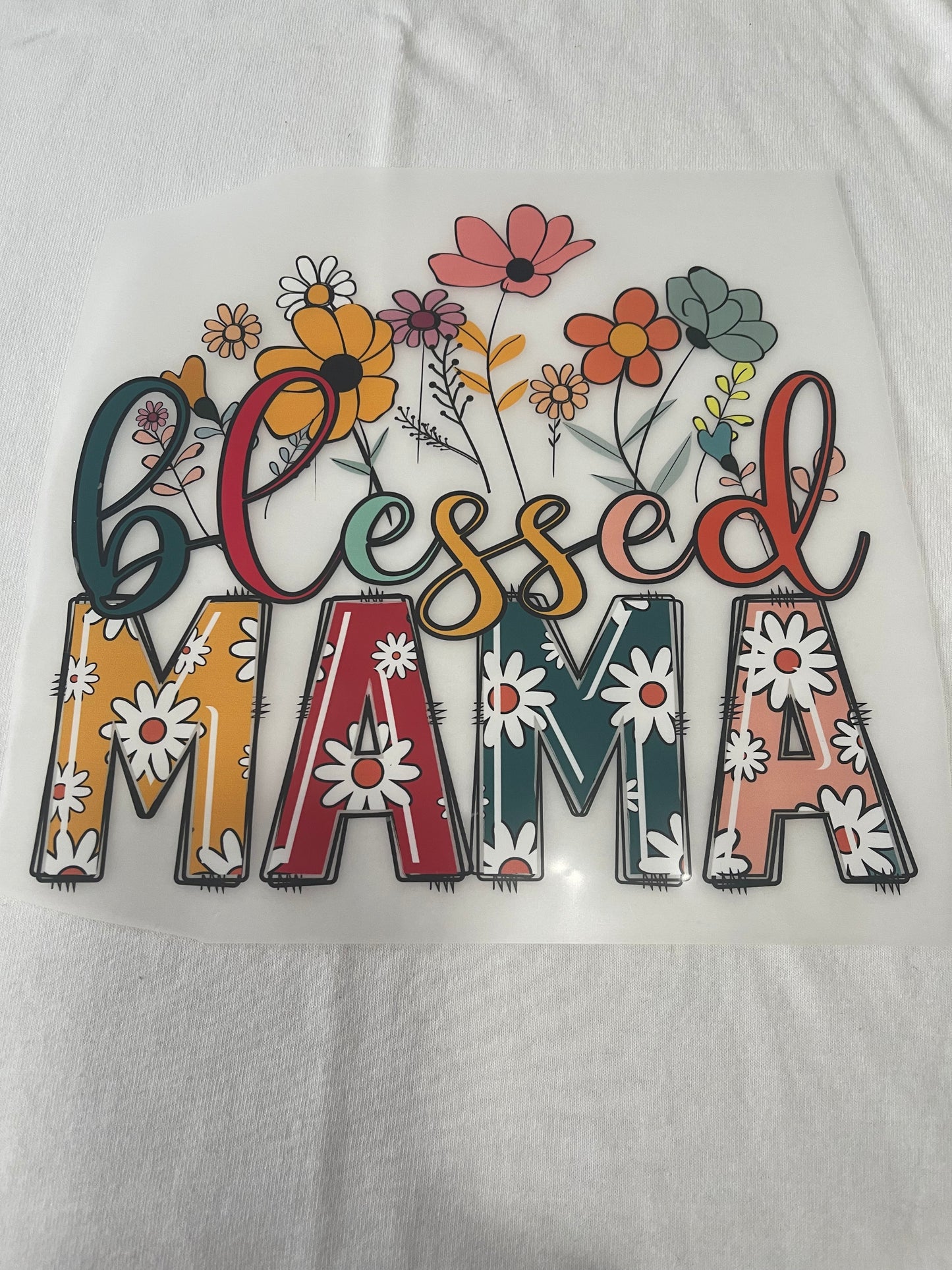 Blessed Mama-Dtf T-shirt Design