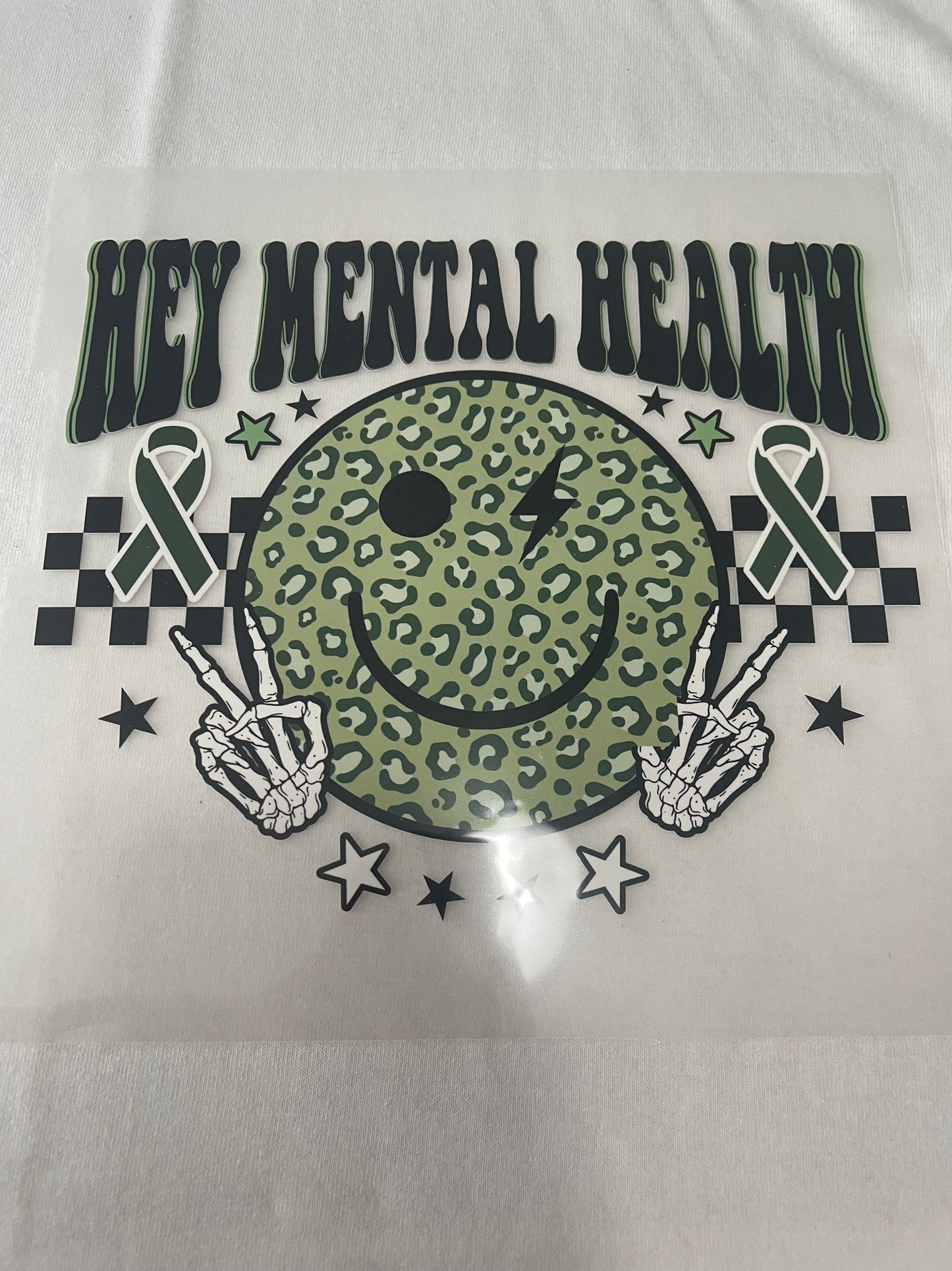 Hey Mental Health-Dtf T-shirt Design
