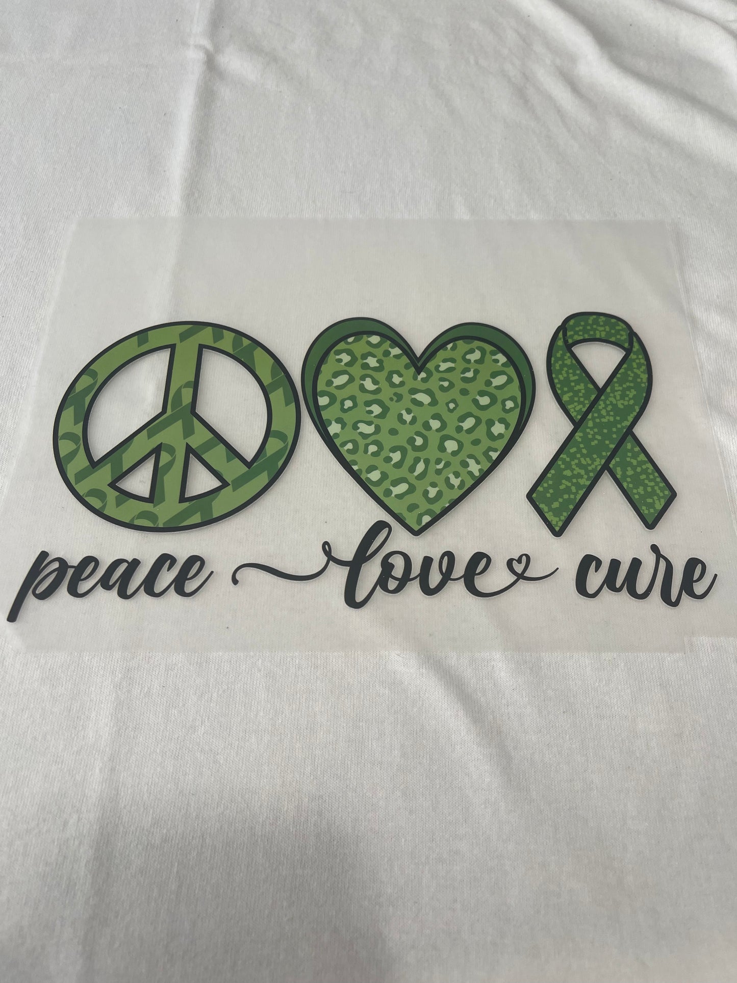 Peace love Cure Mental Health-Dtf T-shirt Design