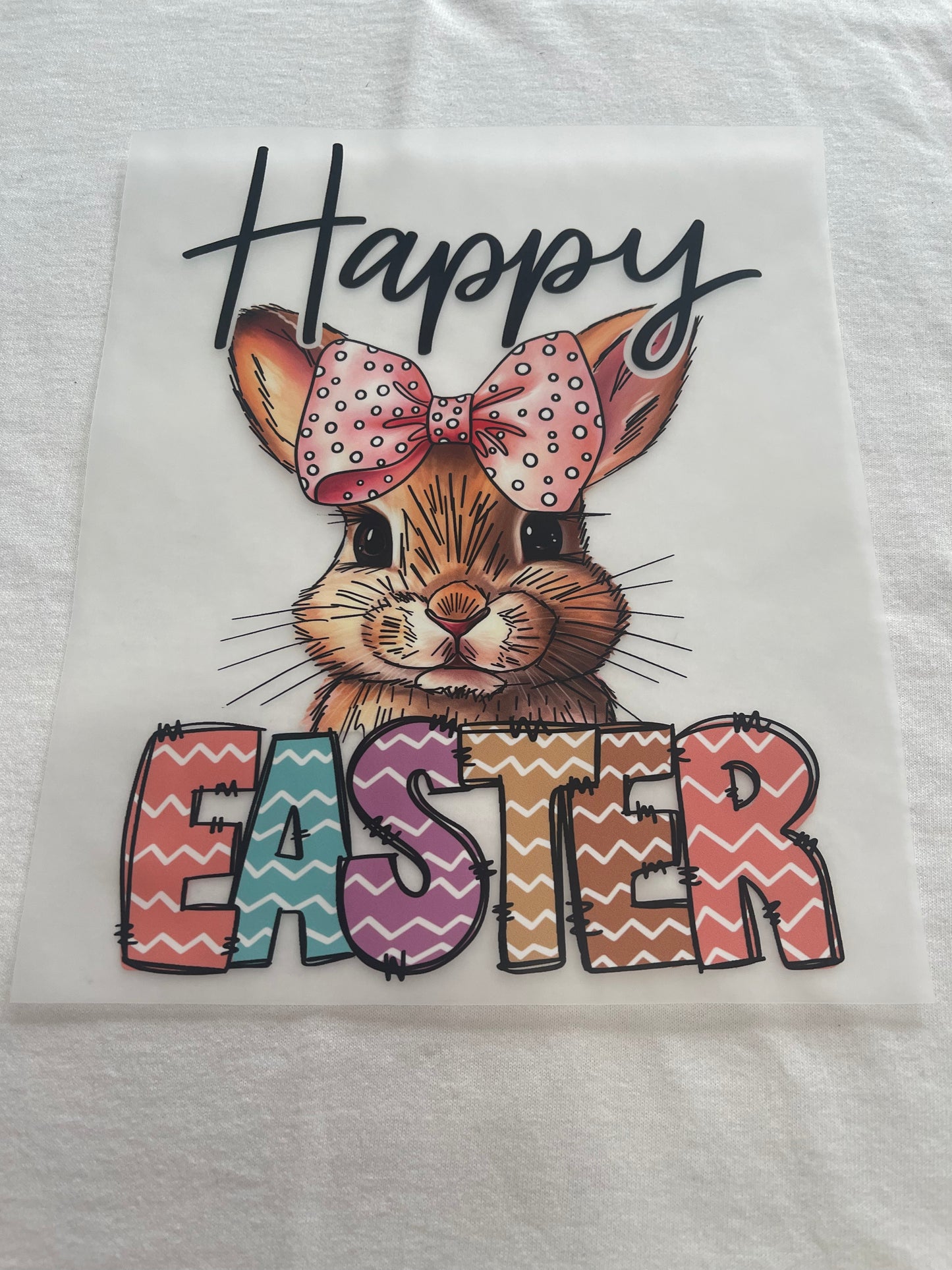 Easter Bunny Bow-Dtf T-shirt Design