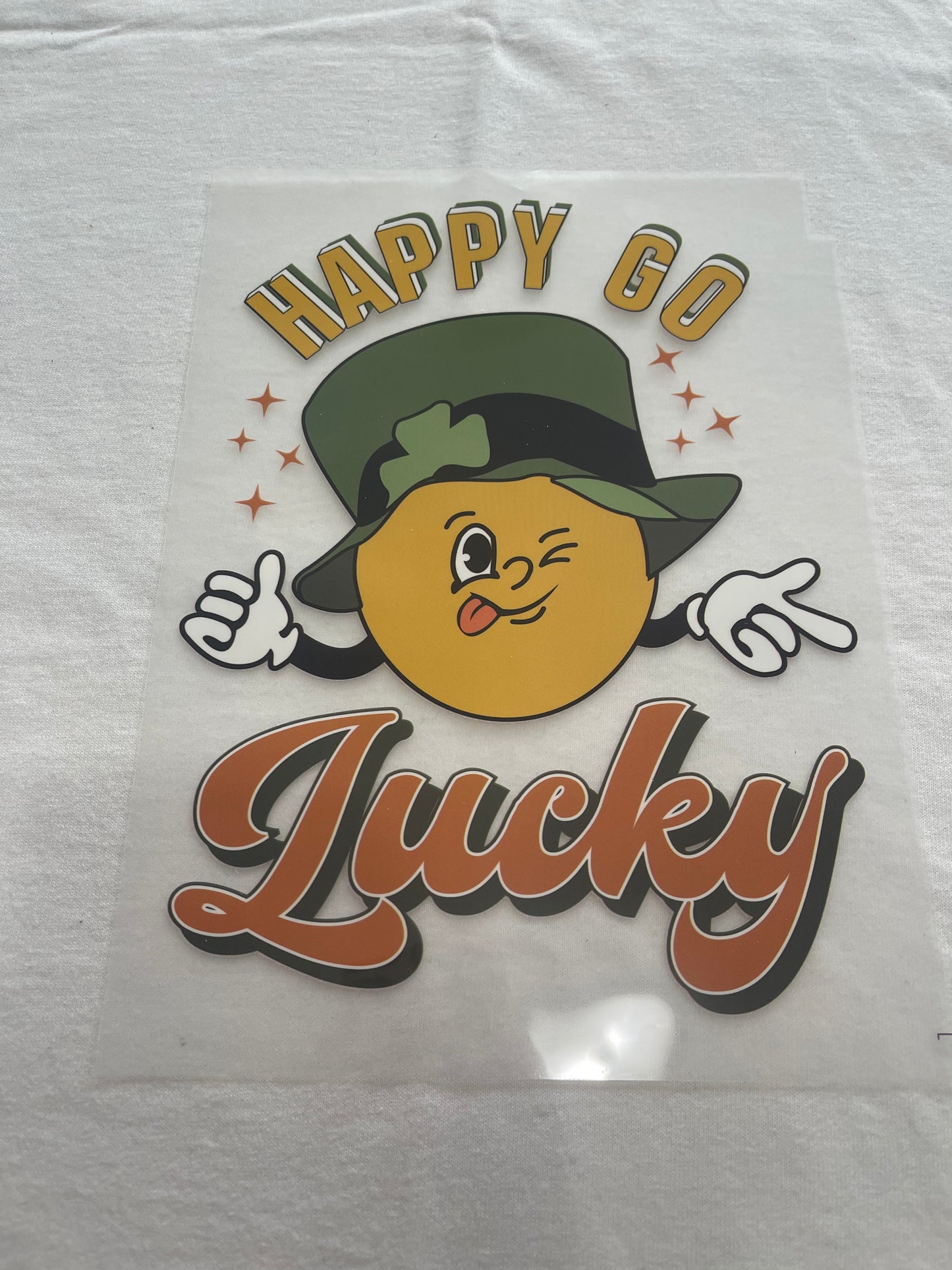 Happy Go Lucky St. Patrick's-Dtf T-shirt Design