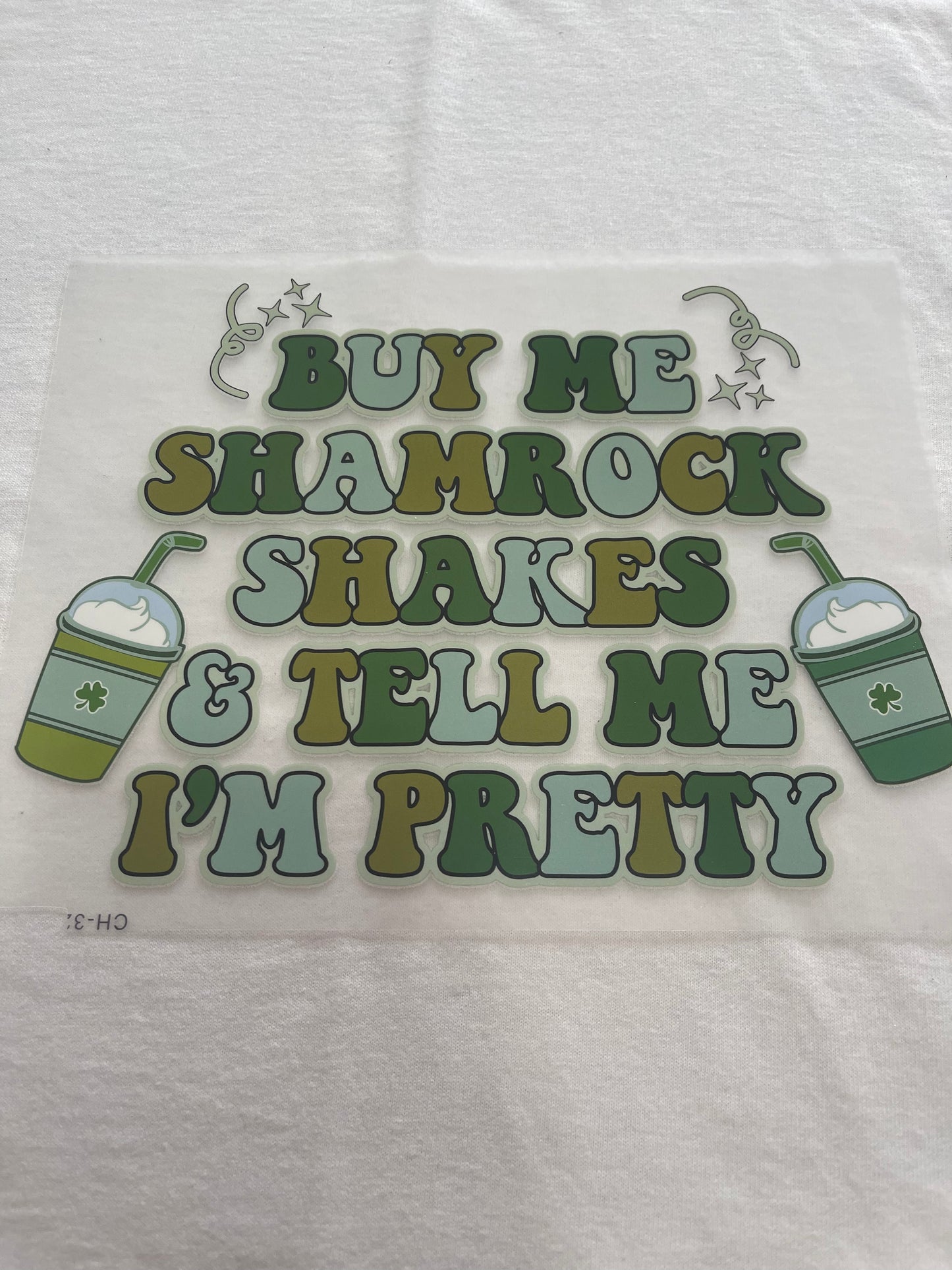 Shamrock Shakes St. Patrick's-Dtf T-shirt Design