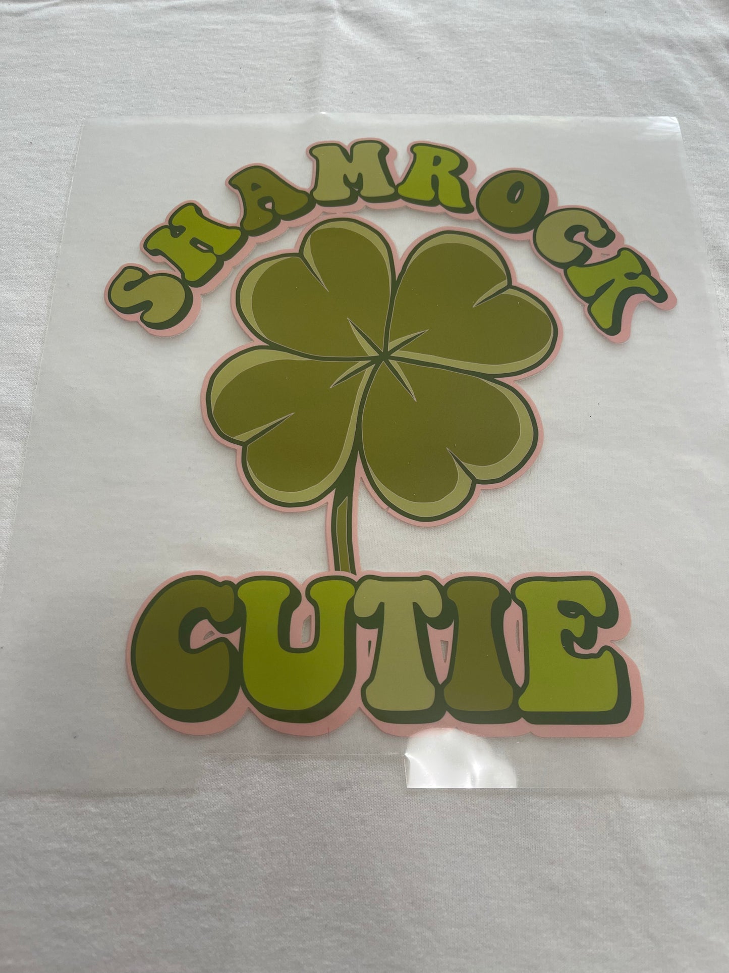 Shamrock Cutie St. Patrick's-Dtf T-shirt Design
