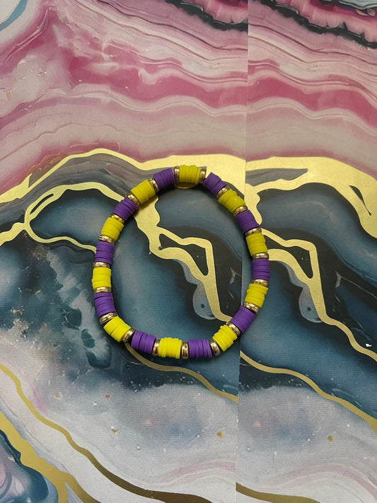#11 Purple & Yellow~~Bracelet