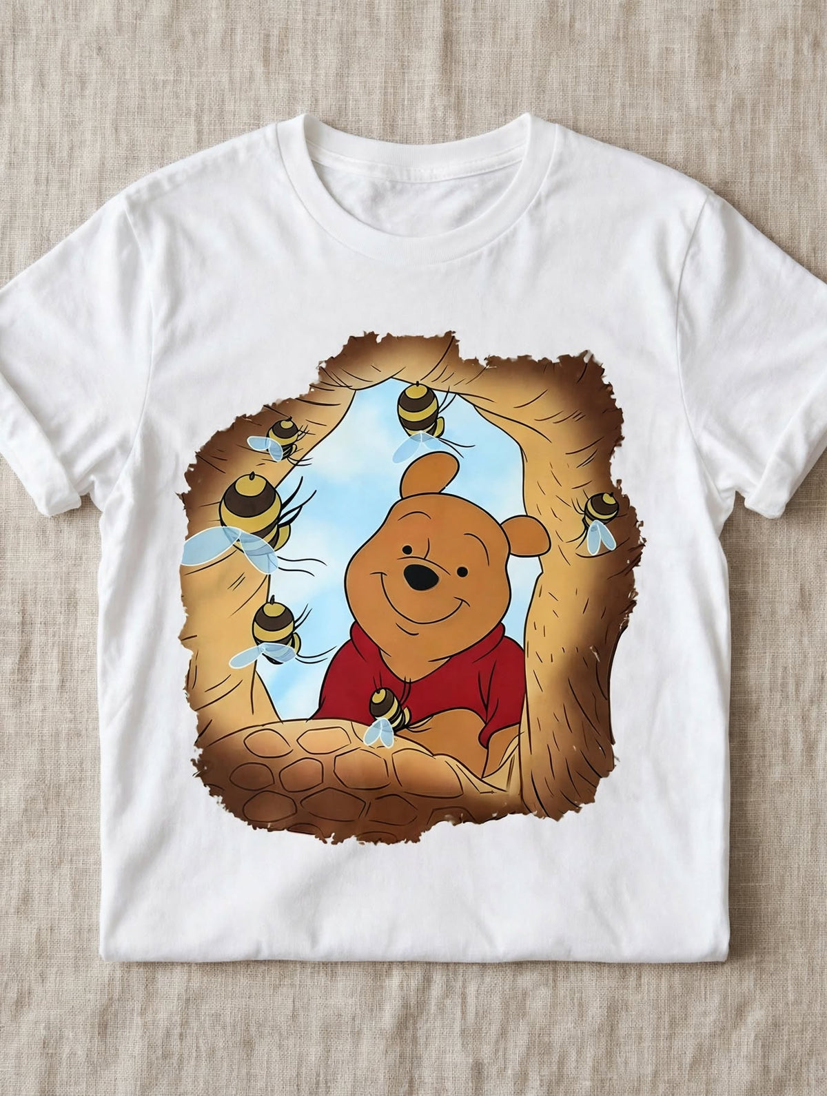 Pooh & Bees-Dtf T-shirt Design