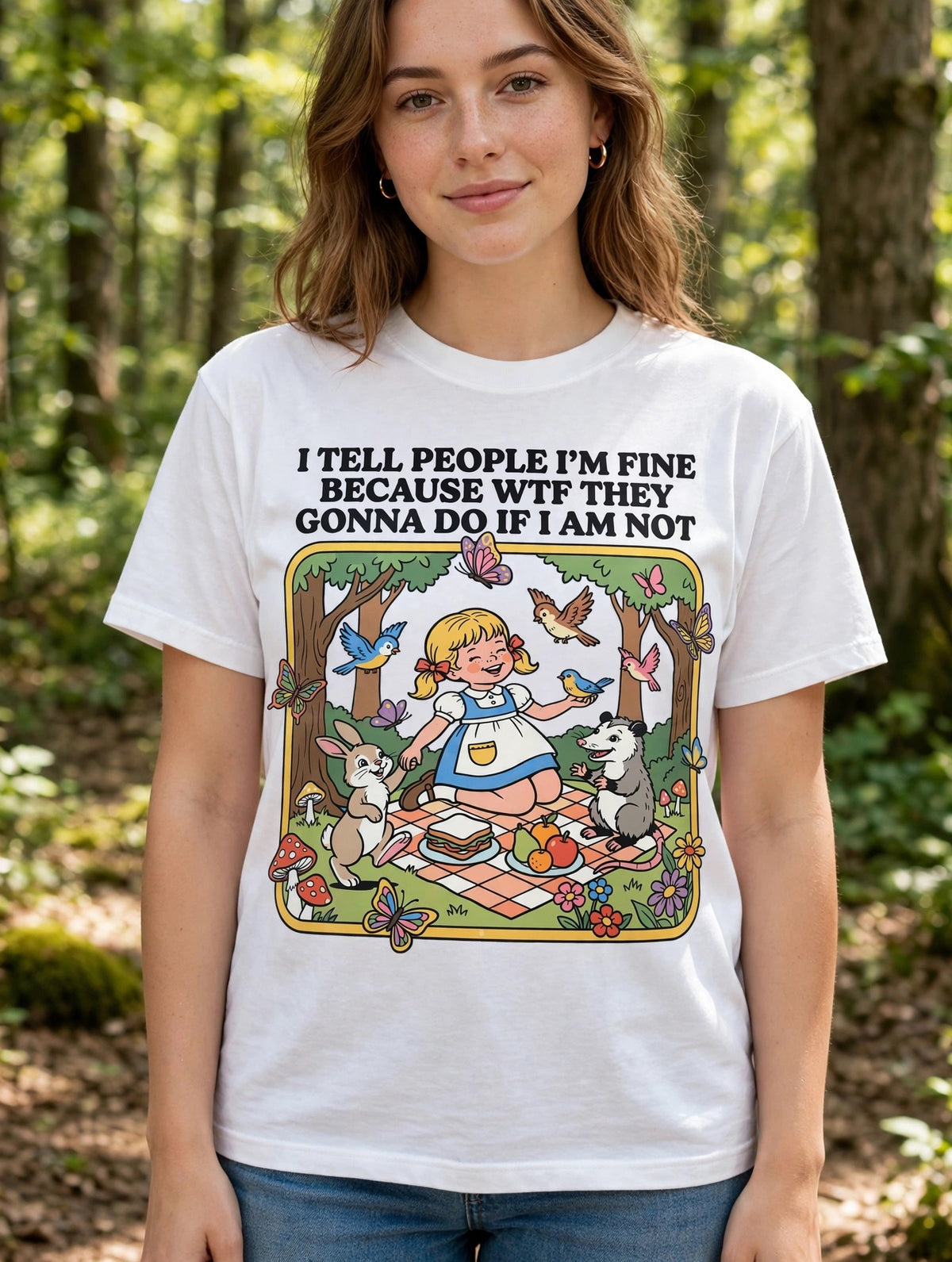 I Tell People I’m Fine-Dtf T-shirt Design
