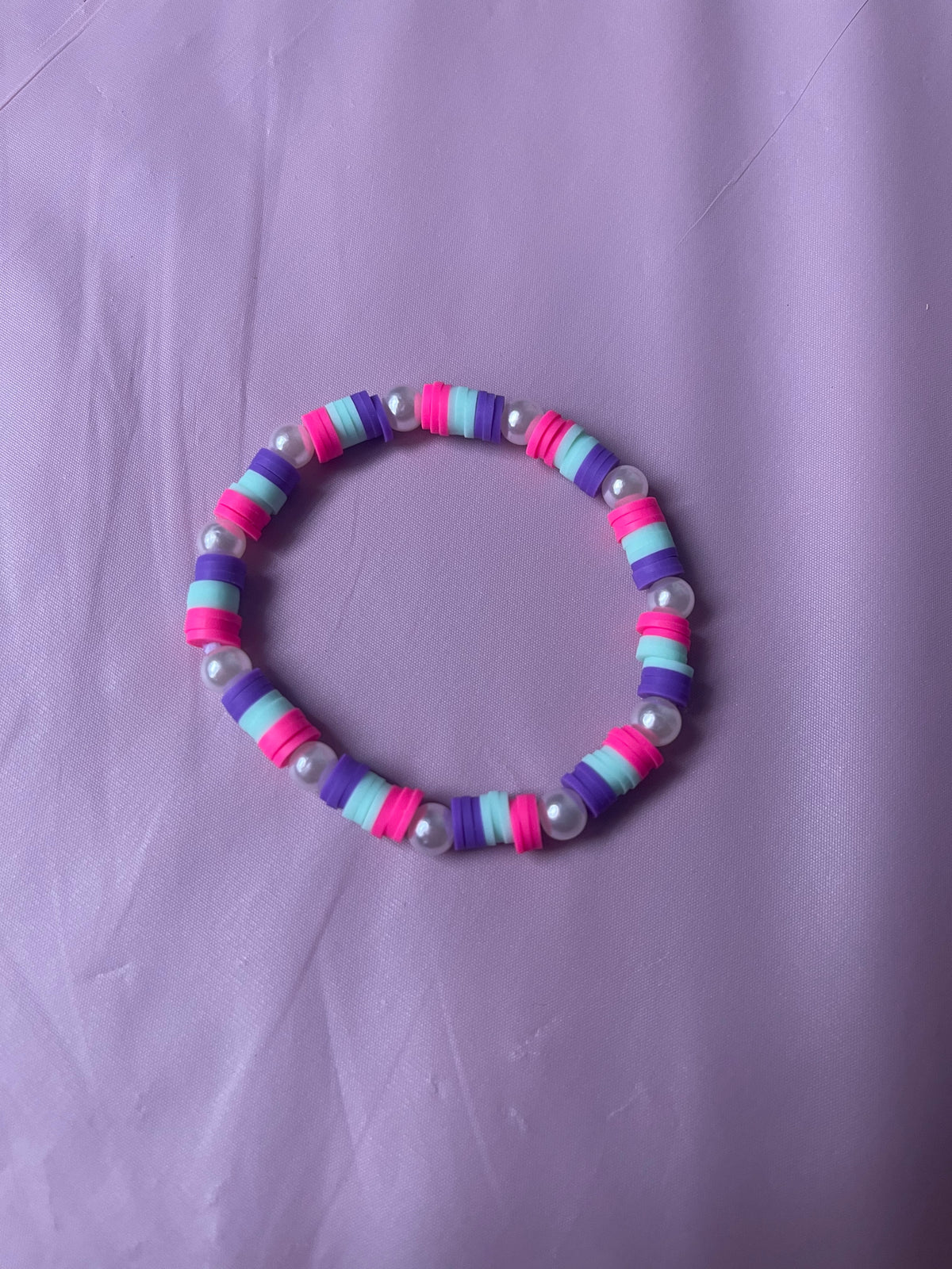 #186 Hot Pink,Mint & Purple~~Bracelet