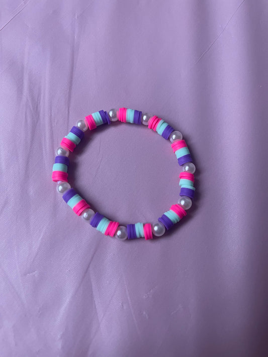 #186 Hot Pink,Mint & Purple~~Bracelet